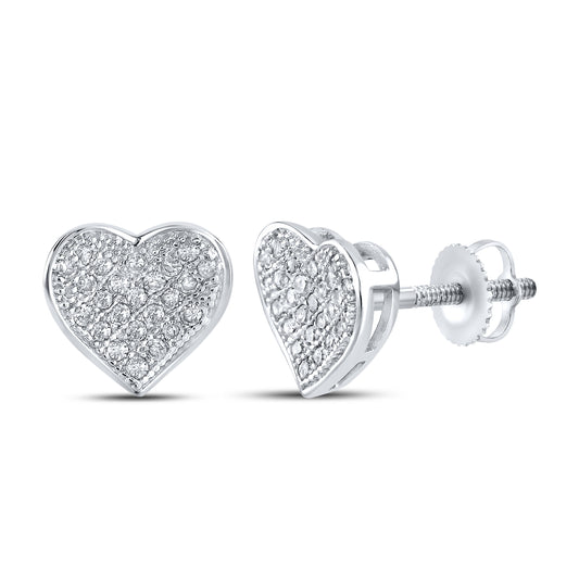 10kt White Gold 0.15 CTW Natural Diamond Earrings