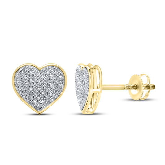 10k yellow gold 0.20 CTW Diamond Earrings