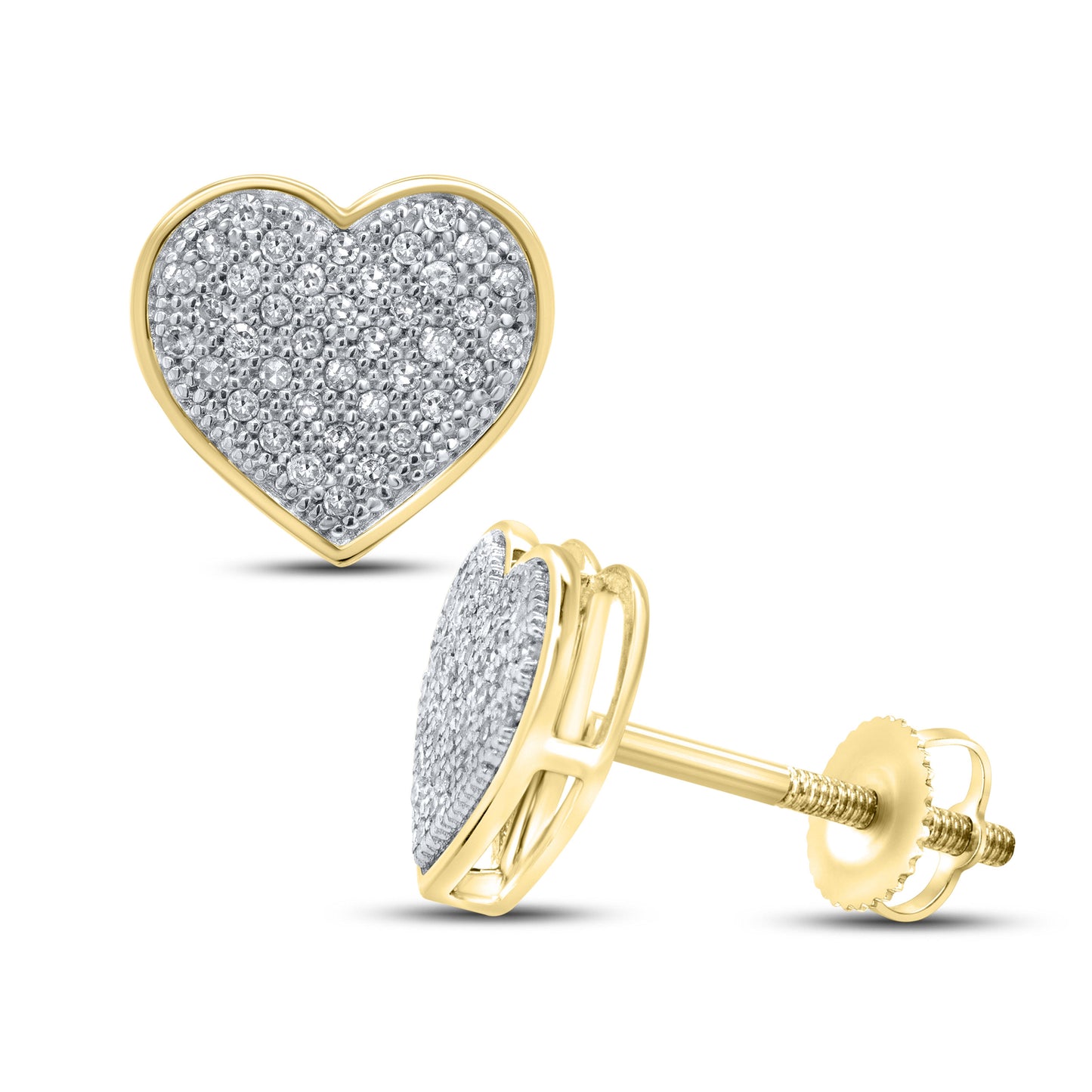 10k yellow gold 0.20 CTW Diamond Earrings