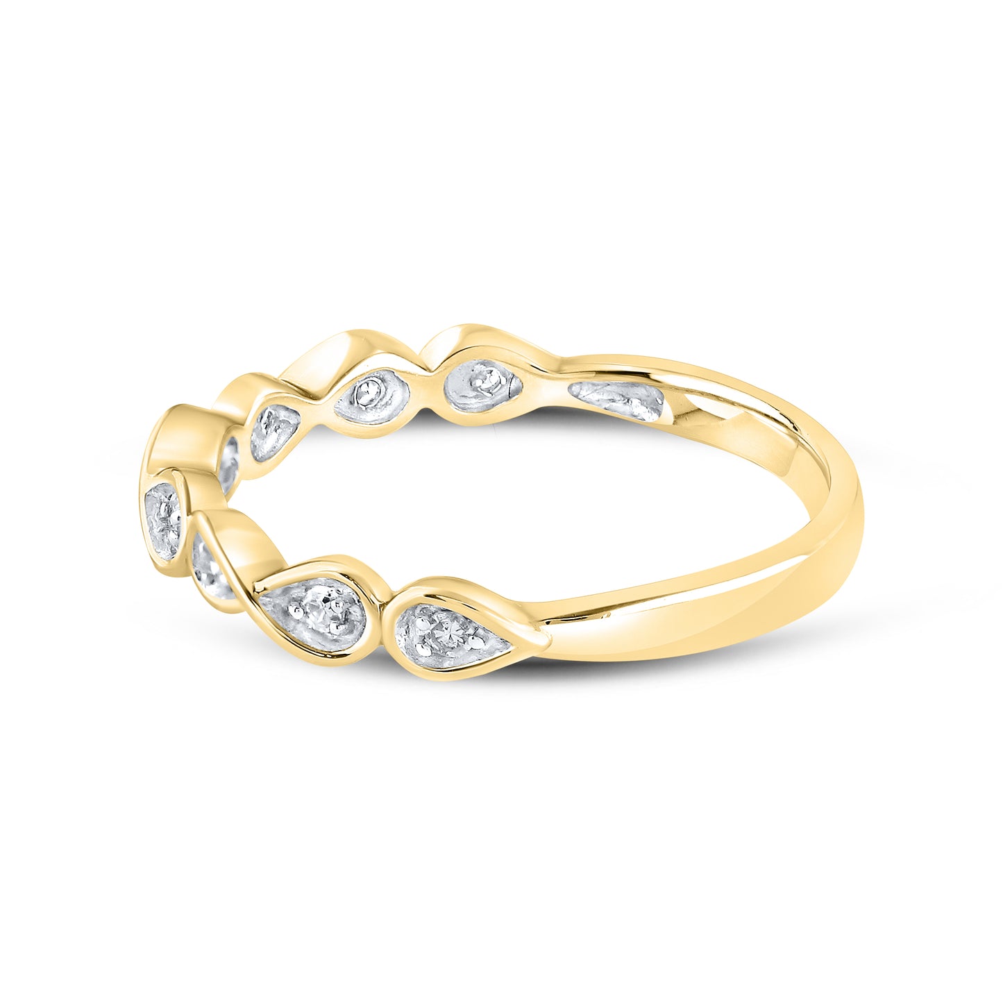 10kt Yellow Gold 0.11 CTW Natural Diamond Band