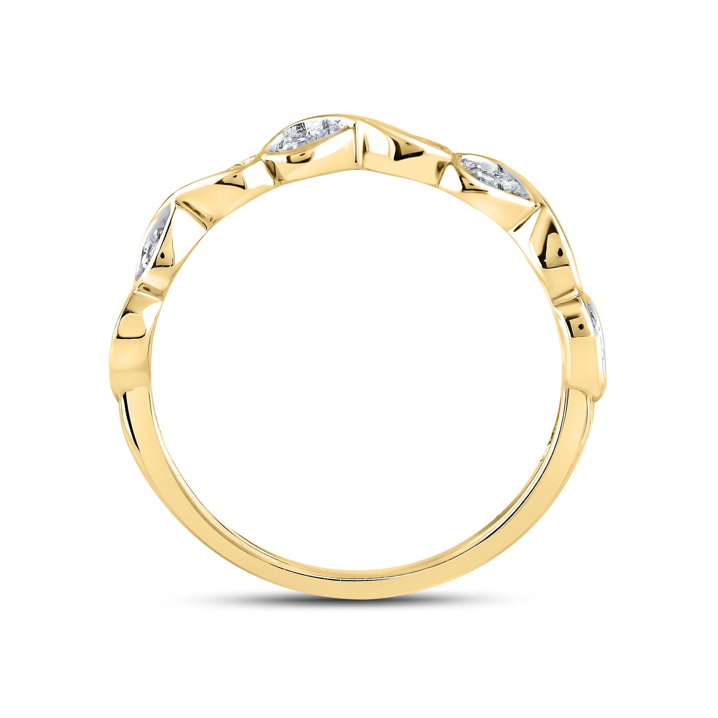 10kt Yellow Gold 0.11 CTW Natural Diamond Band