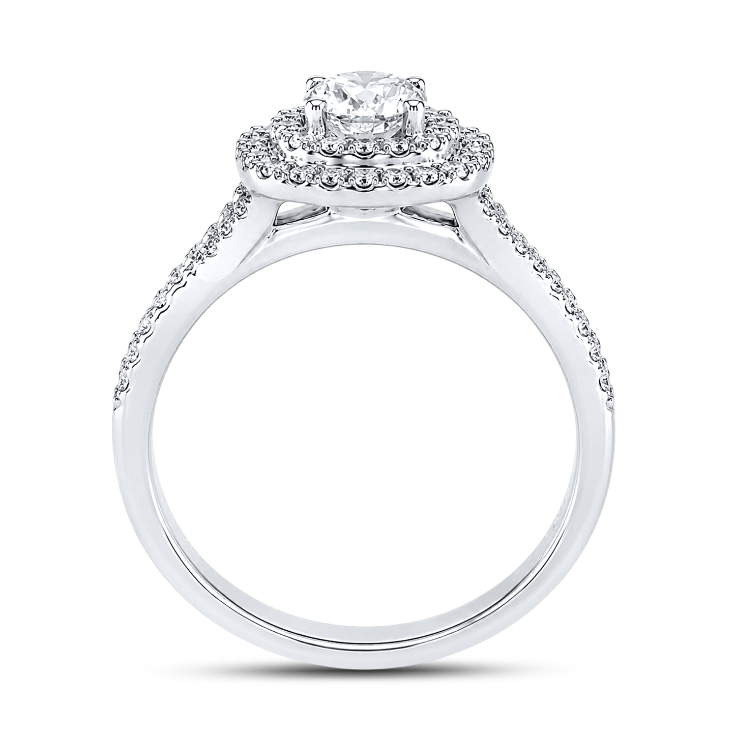 14kt White Gold  1 CTW Natural Diamond Bridal Ring