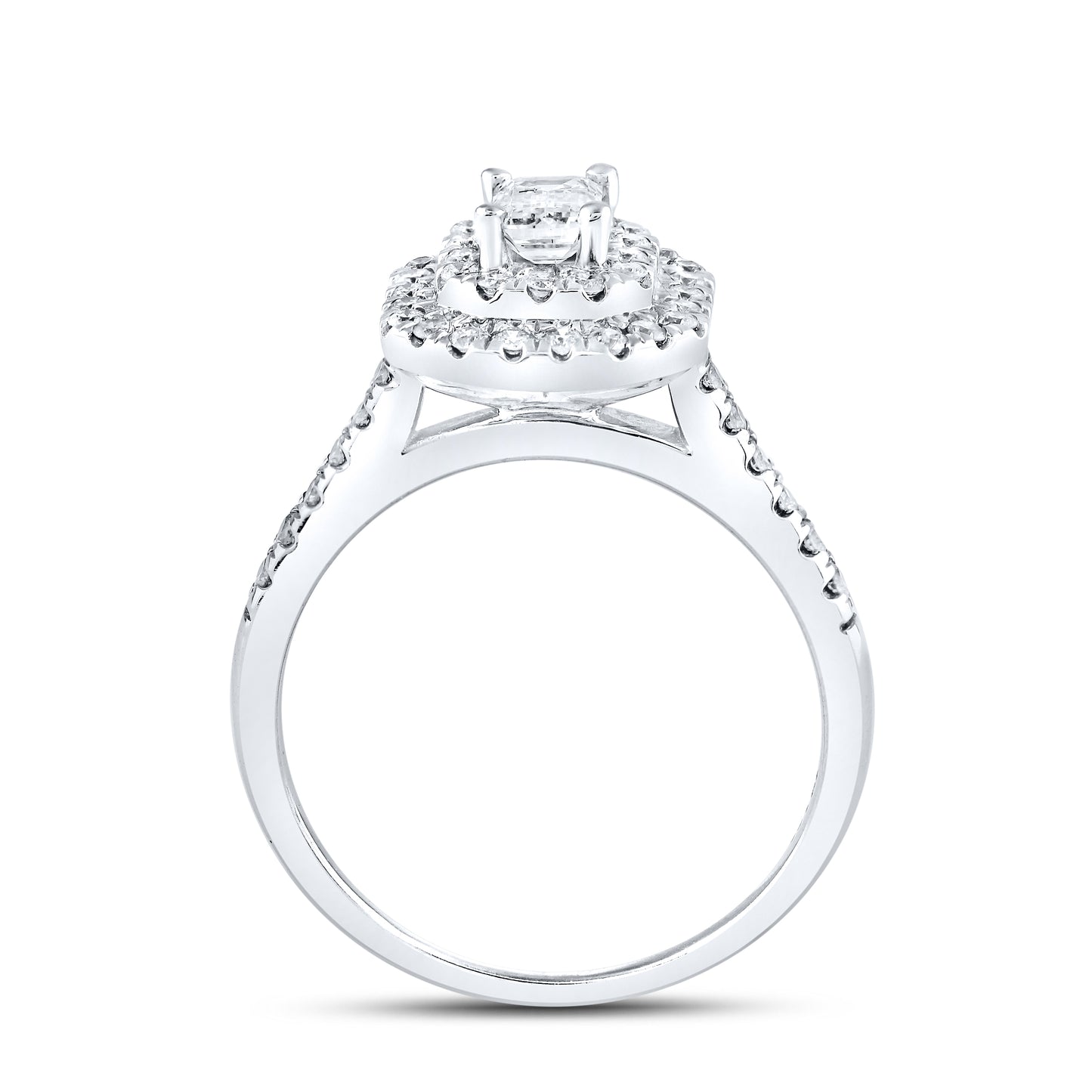14kt White Gold 1 CTW Natural Diamond Bridal Set