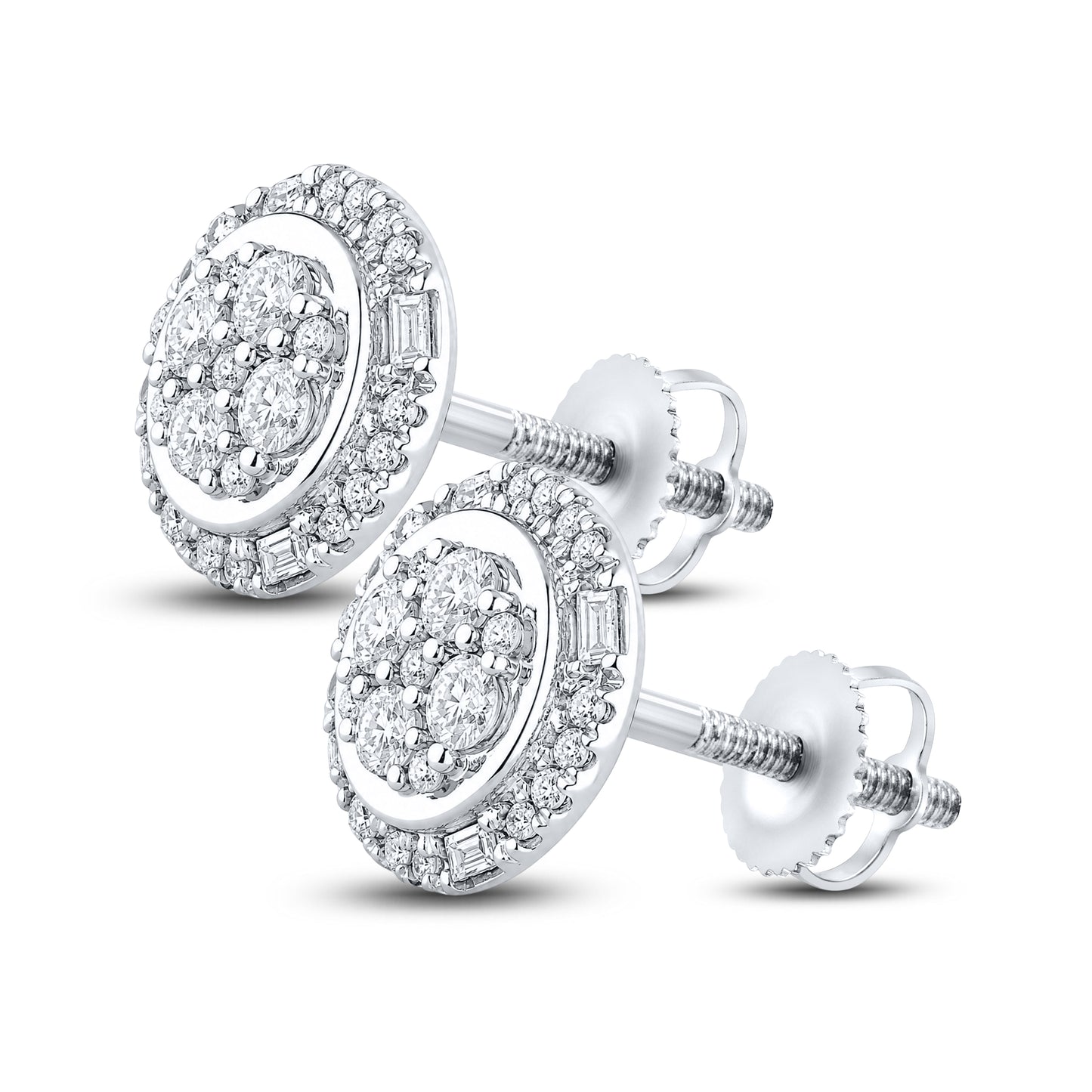 10kt White Gold 0.50 CTW Natural Diamond Earrings