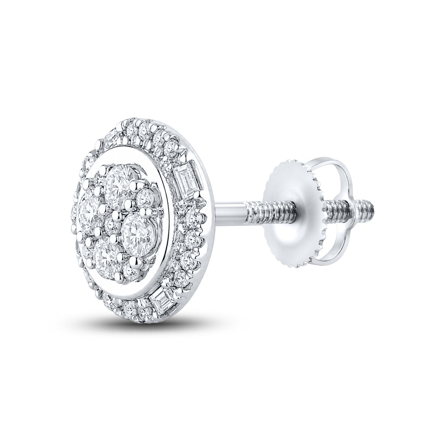 10kt White Gold 0.50 CTW Natural Diamond Earrings