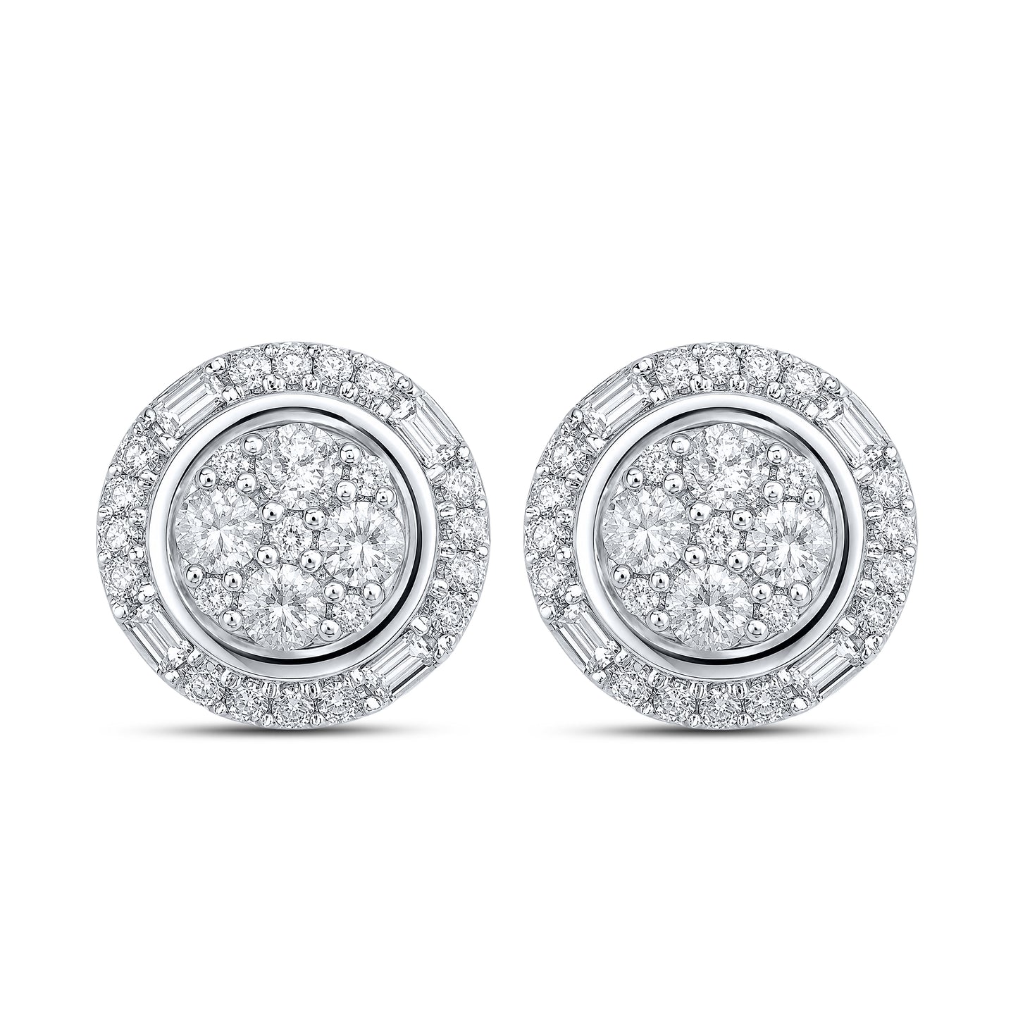 10kt White Gold 0.50 CTW Natural Diamond Earrings