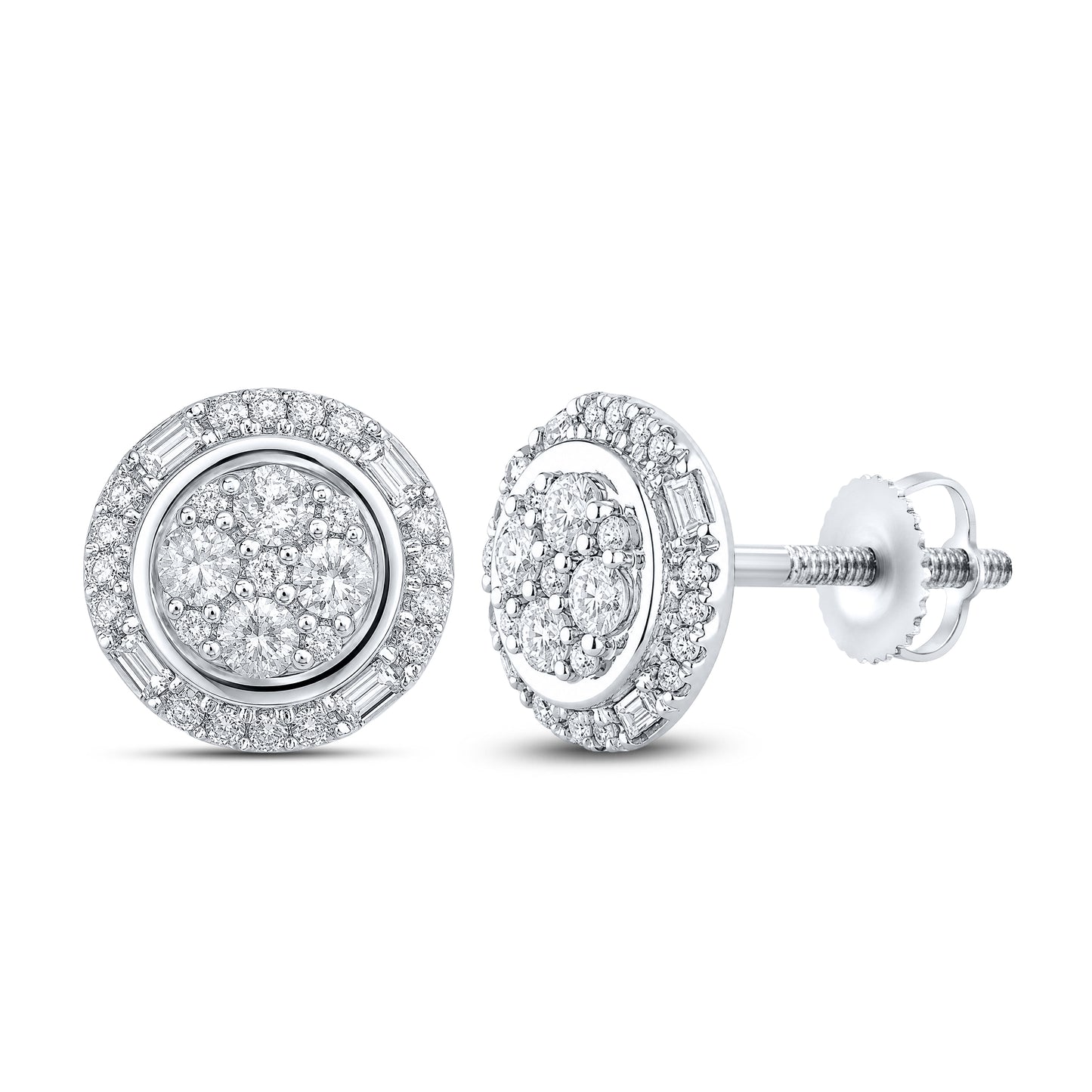10kt White Gold 0.50 CTW Natural Diamond Earrings