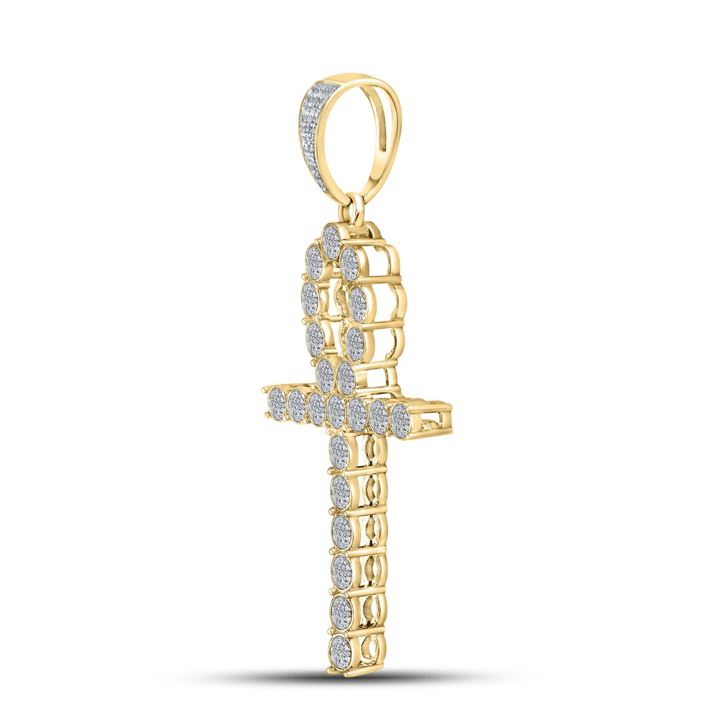 10kt Yellow Gold 0.58 CTW Cross Diamond Charm