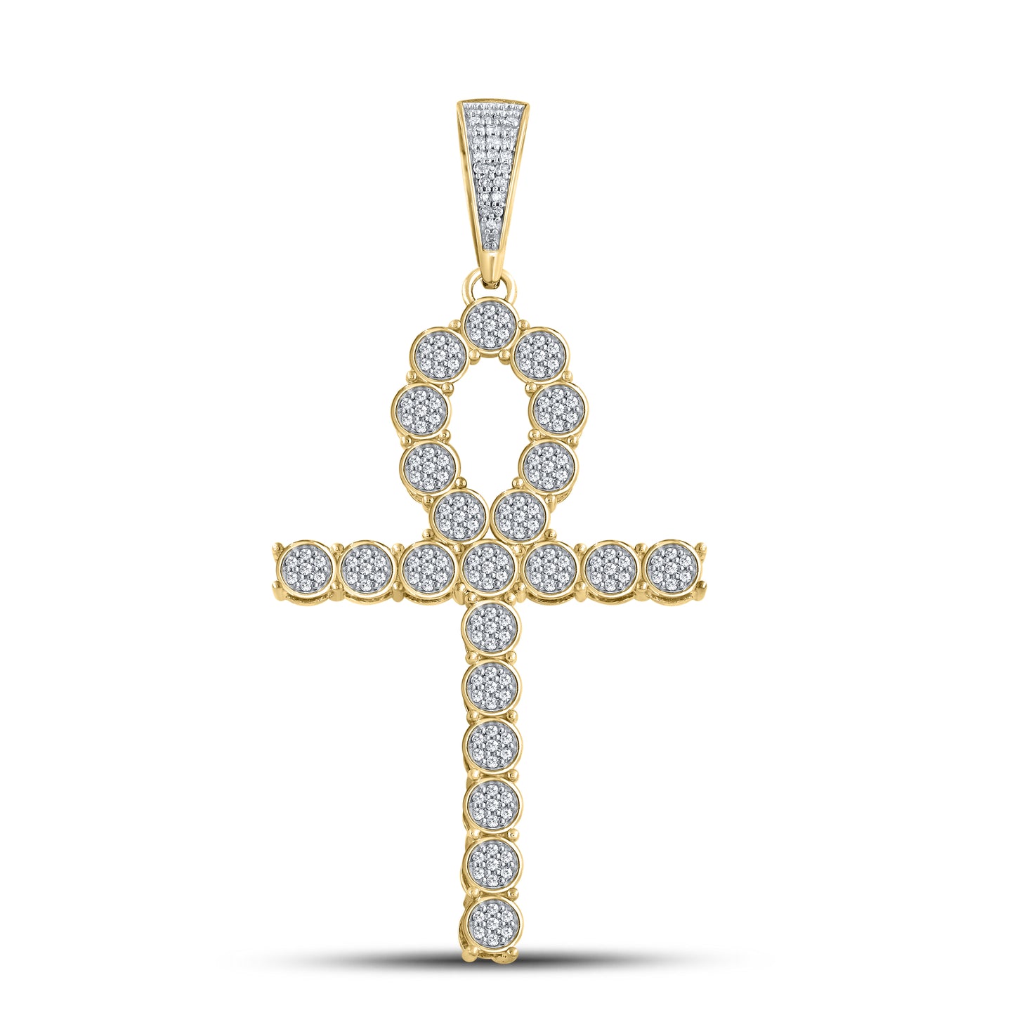 10kt Yellow Gold 0.58 CTW Cross Diamond Charm