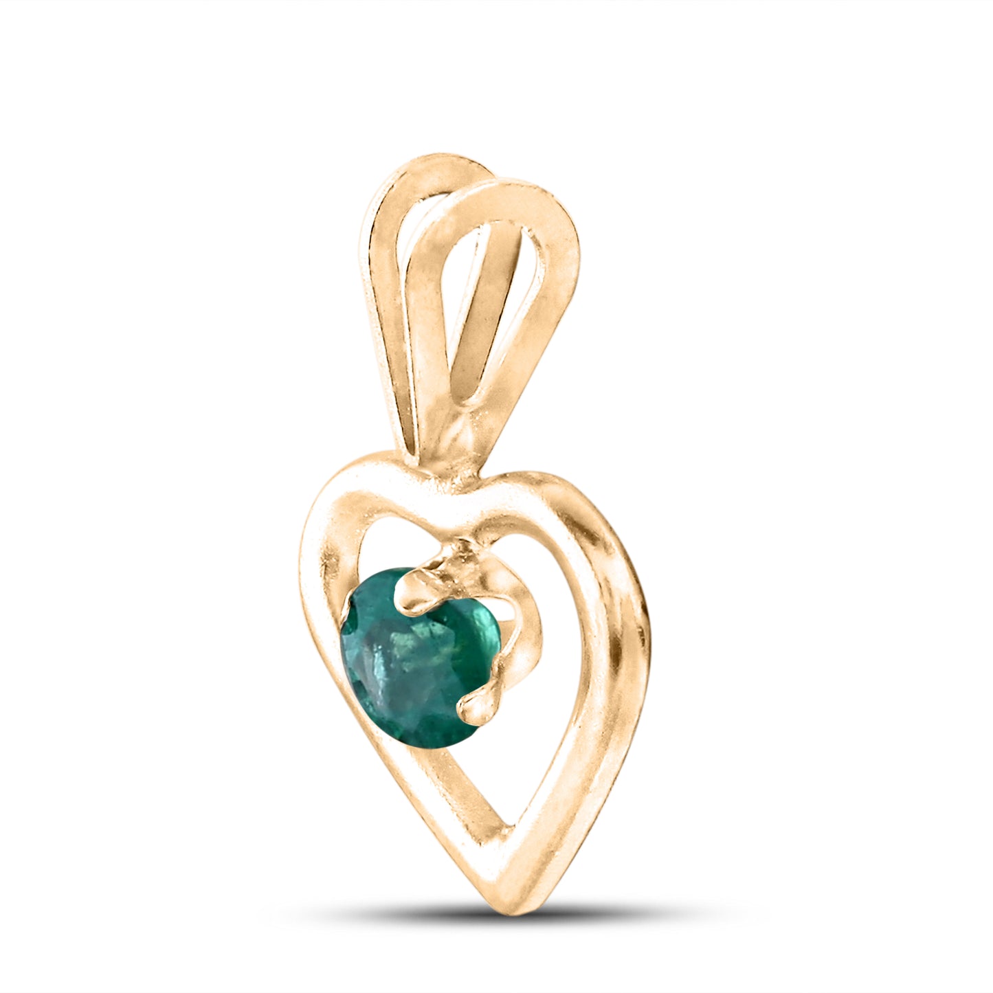 14kt Yellow Gold Emerald Pendant