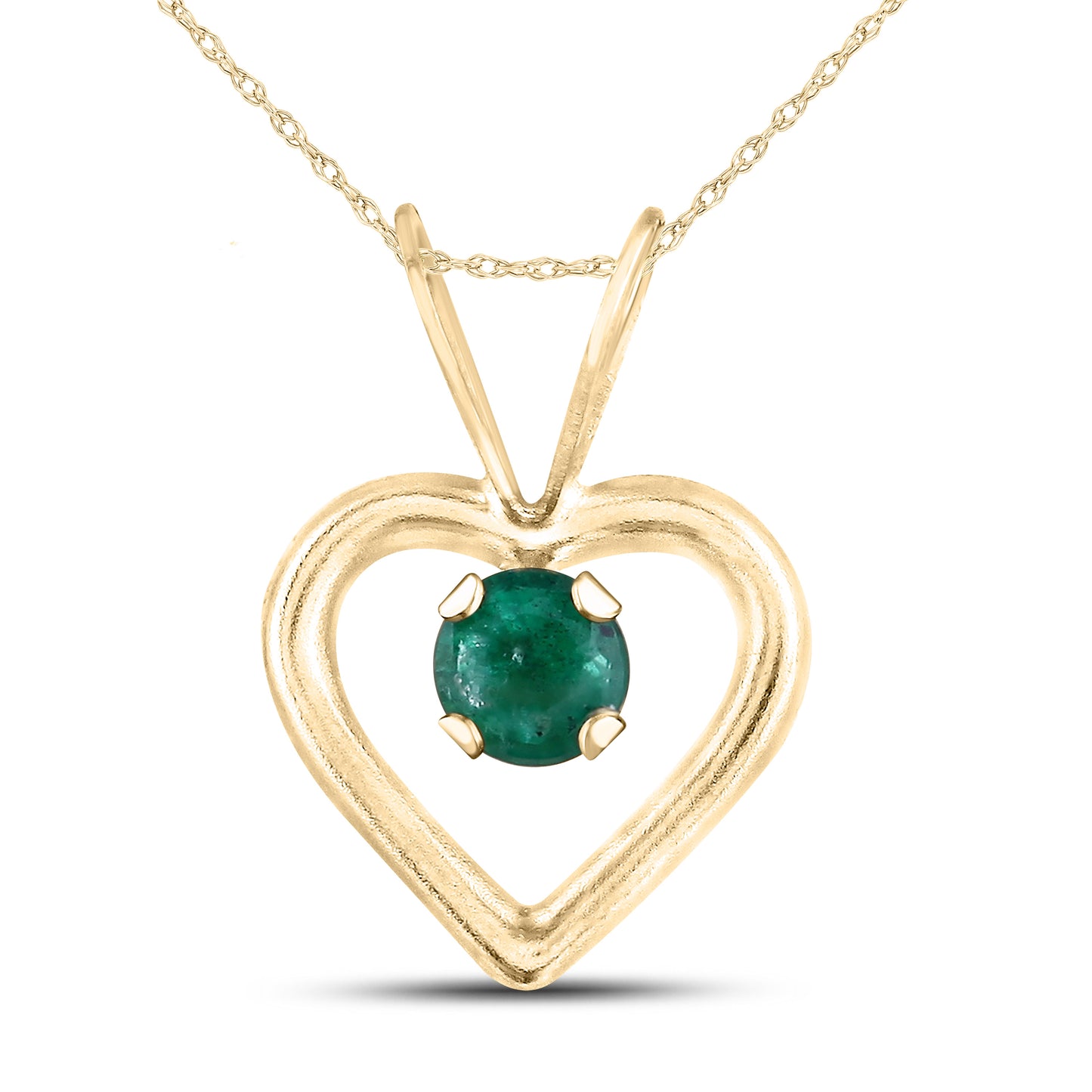 14kt Yellow Gold Emerald Pendant