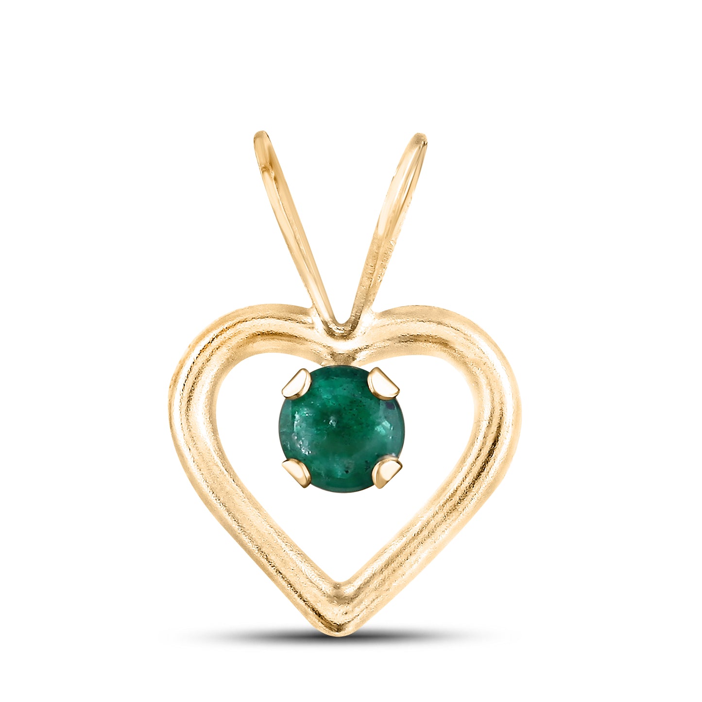 14kt Yellow Gold Emerald Pendant
