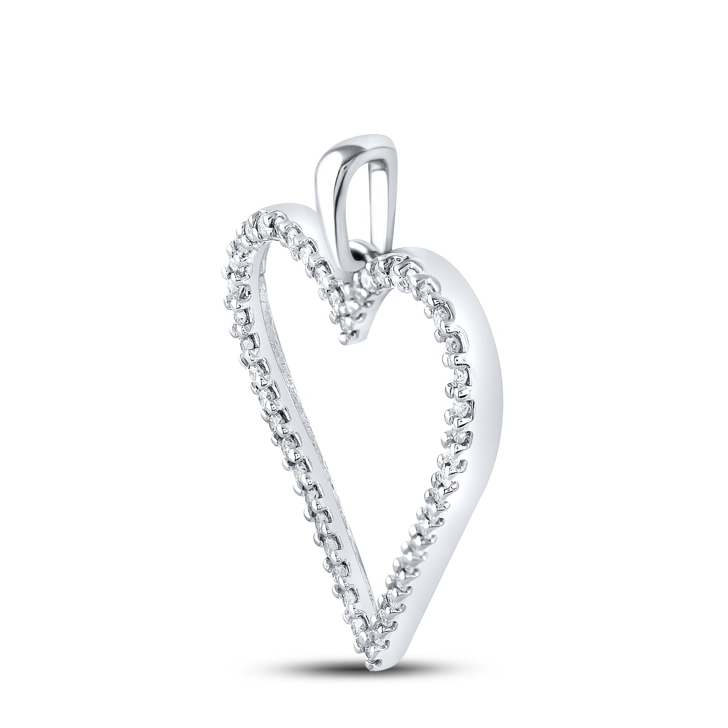 14kt White Gold 1/6 CTW Diamond Pendant With 10kt Chain