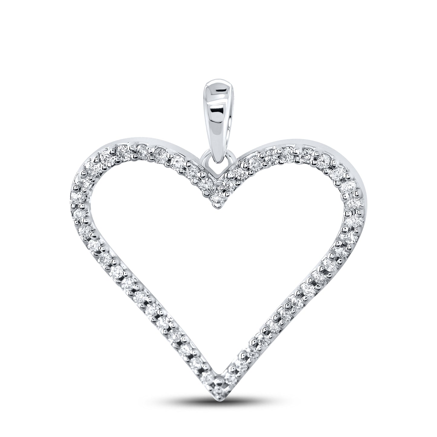 14kt White Gold 1/6 CTW Diamond Pendant With 10kt Chain