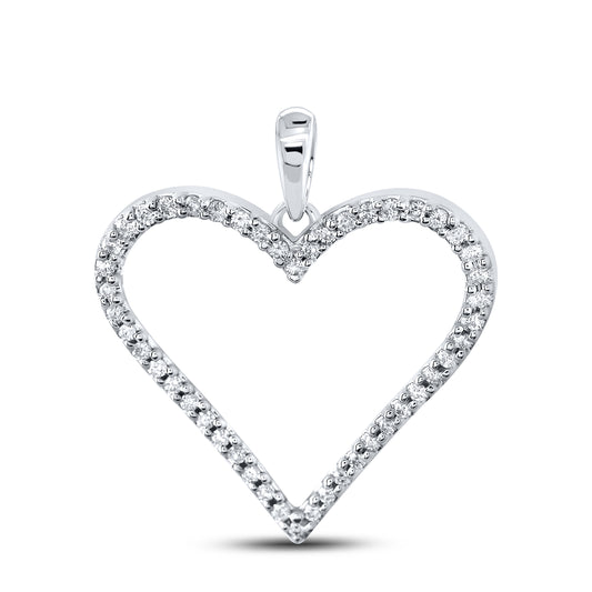 14kt White Gold 1/6 CTW Diamond Pendant With 10kt Chain