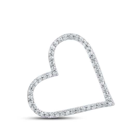 14kt White Gold 1/6 CTW Diamond Pendant With 10kt Chain