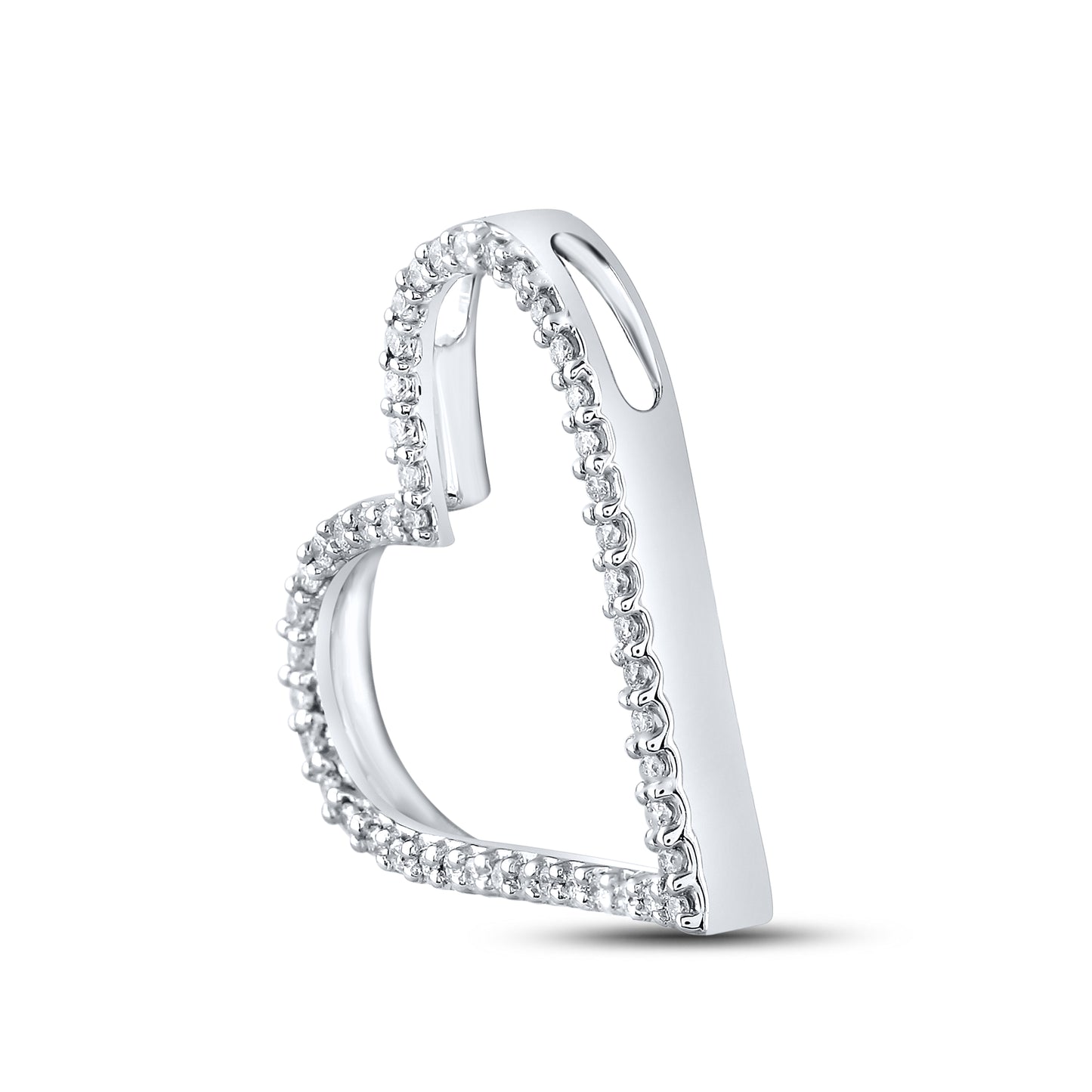 14kt White Gold 1/6 CTW Diamond Pendant With 10kt Chain