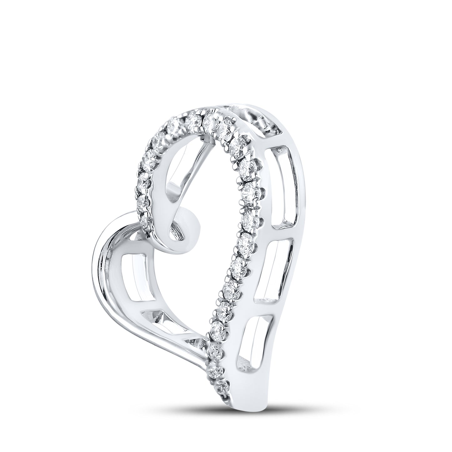14kt White Gold 0.10 CTW Diamond Pendant