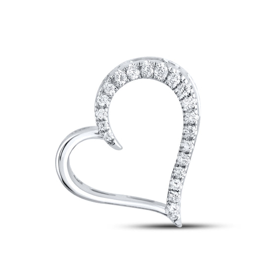 14kt White Gold 0.10 CTW Diamond Pendant