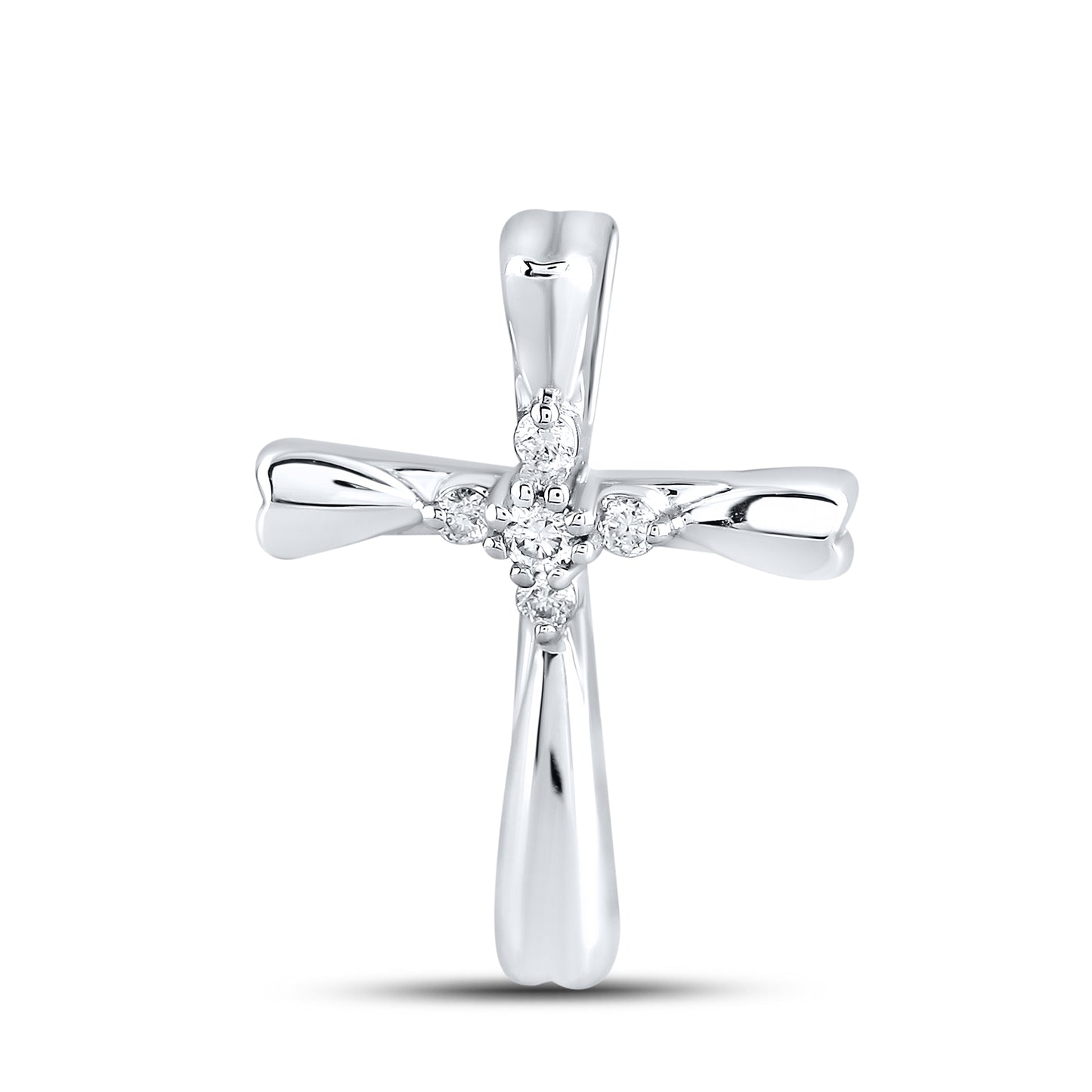 14kt White Gold 0.10 CTW Diamond Pendant With 14kt Chain