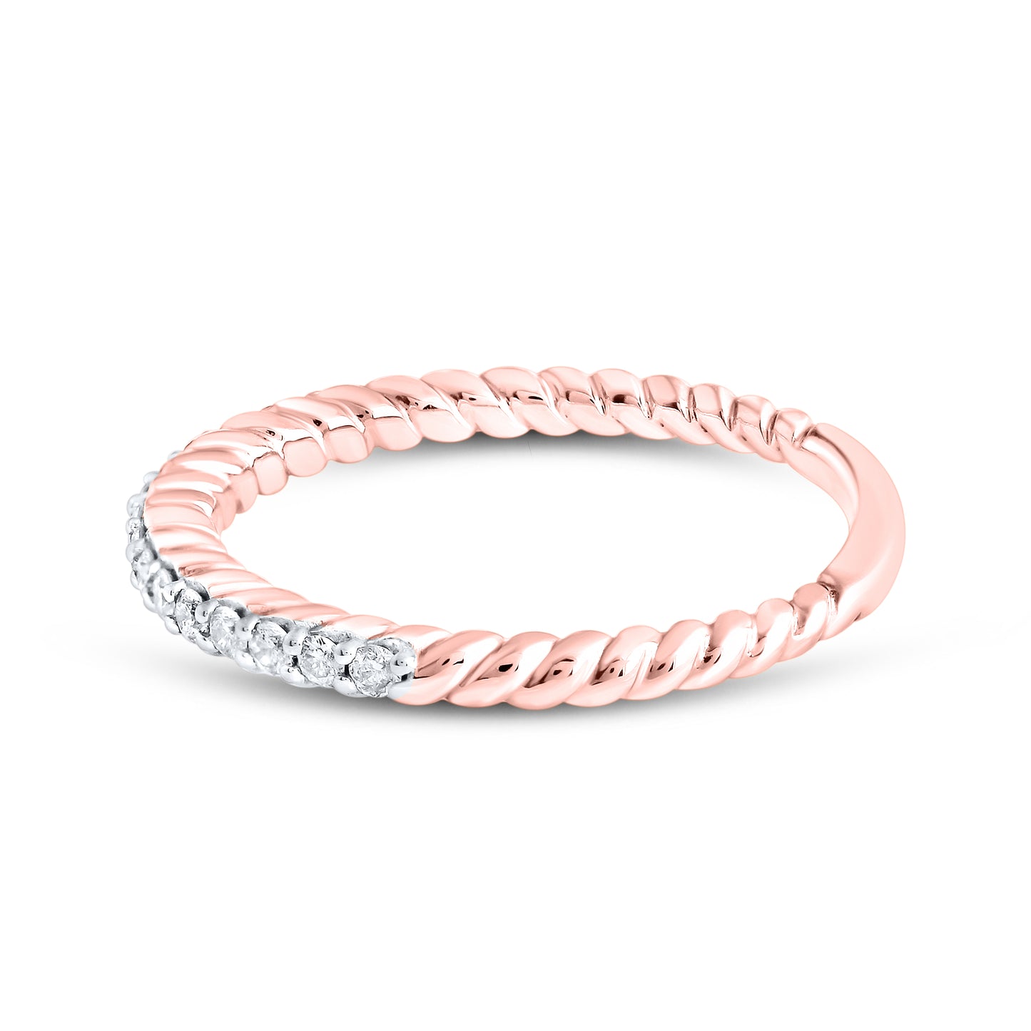14kt Rose Gold 0.25 CTW Natural Diamond Band