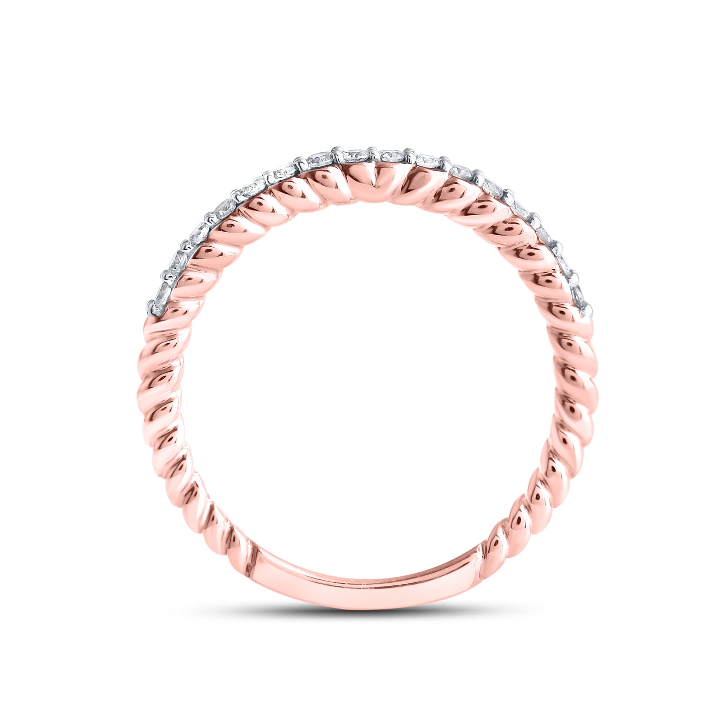 14kt Rose Gold 0.25 CTW Natural Diamond Band