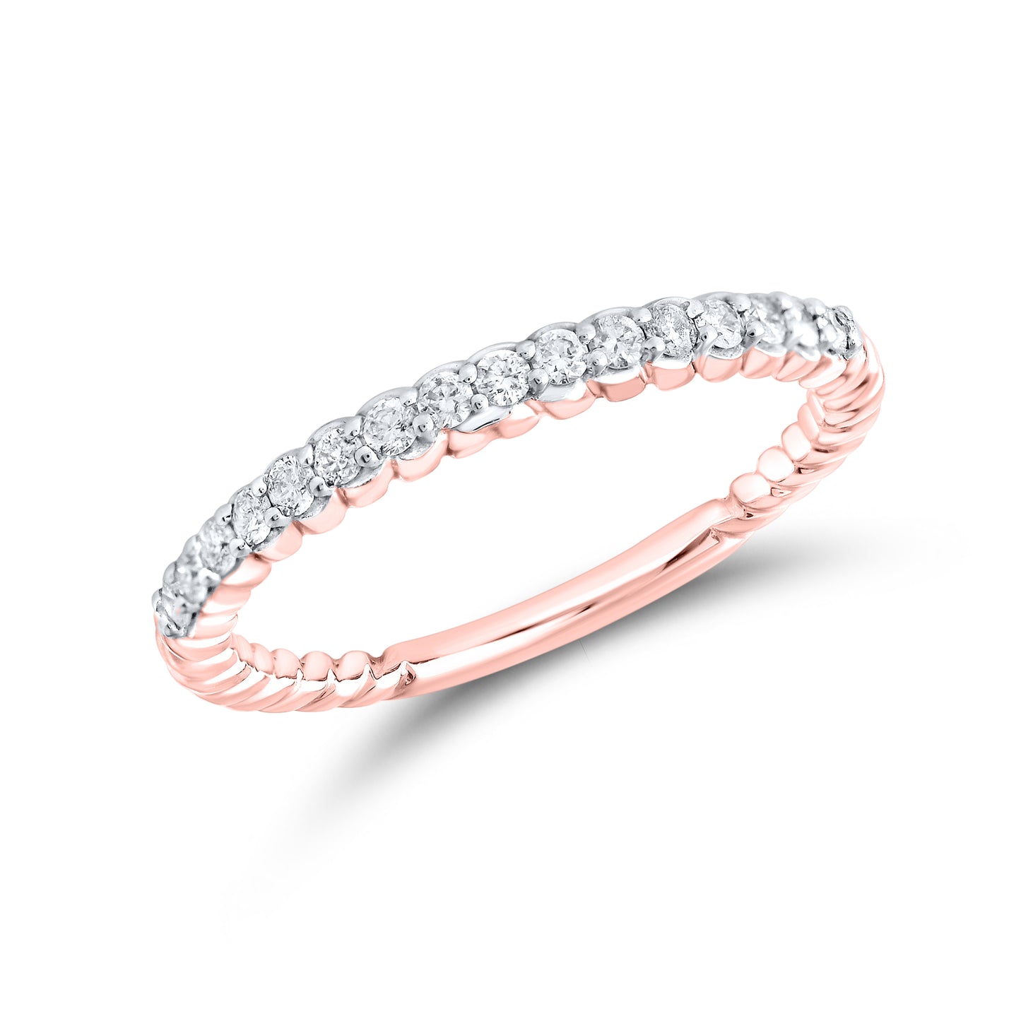 14kt Rose Gold 0.25 CTW Natural Diamond Band