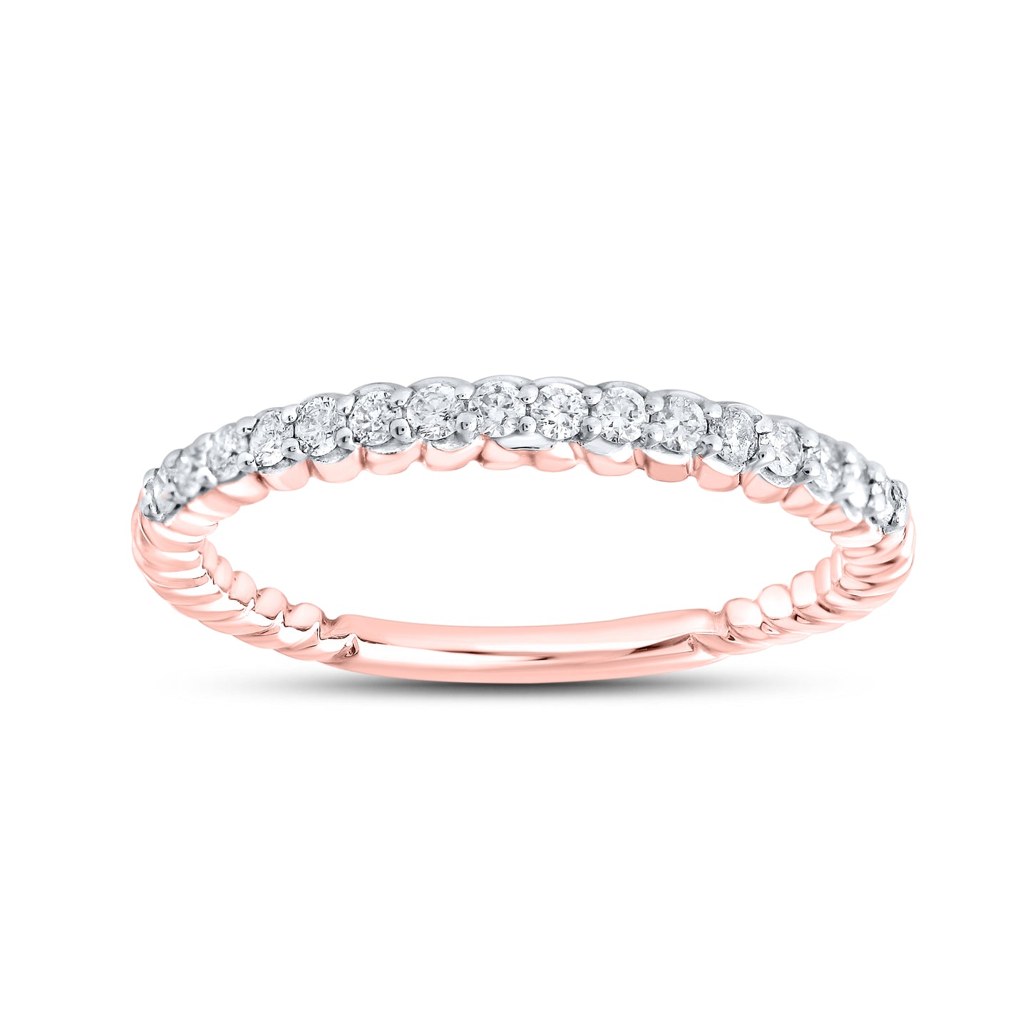 14kt Rose Gold 0.25 CTW Natural Diamond Band