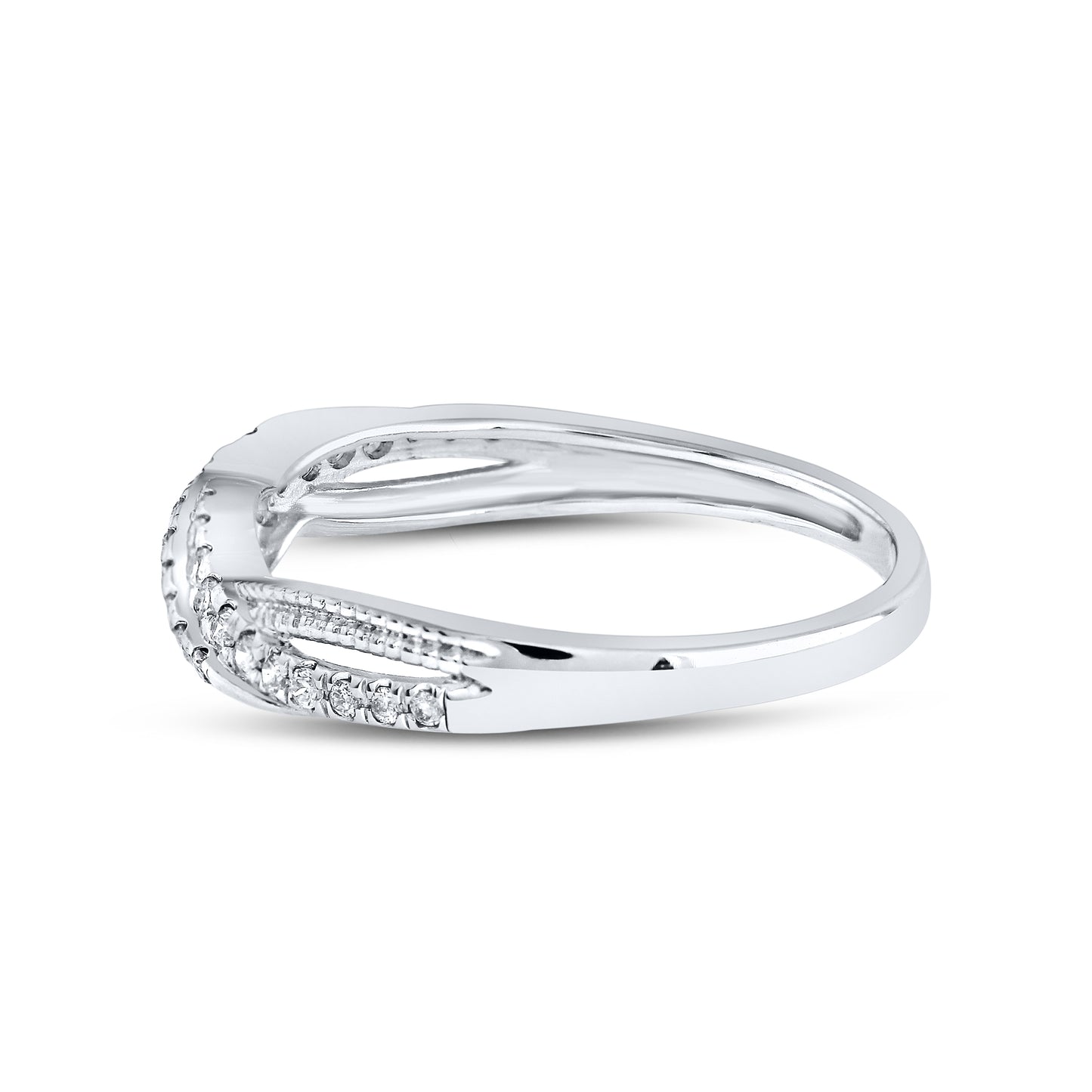10kt White Gold 0.20 CTW Natural Diamond Ladies Band