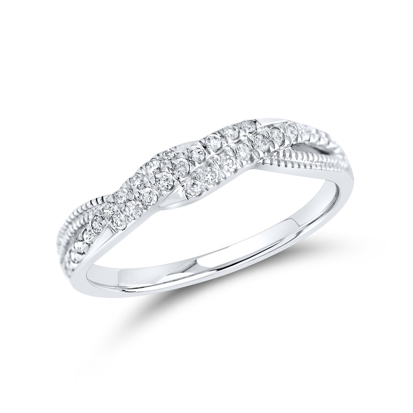10kt White Gold 0.20 CTW Natural Diamond Ladies Band