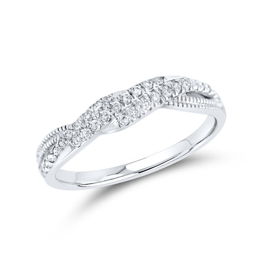 10kt White Gold 0.20 CTW Natural Diamond Ladies Band