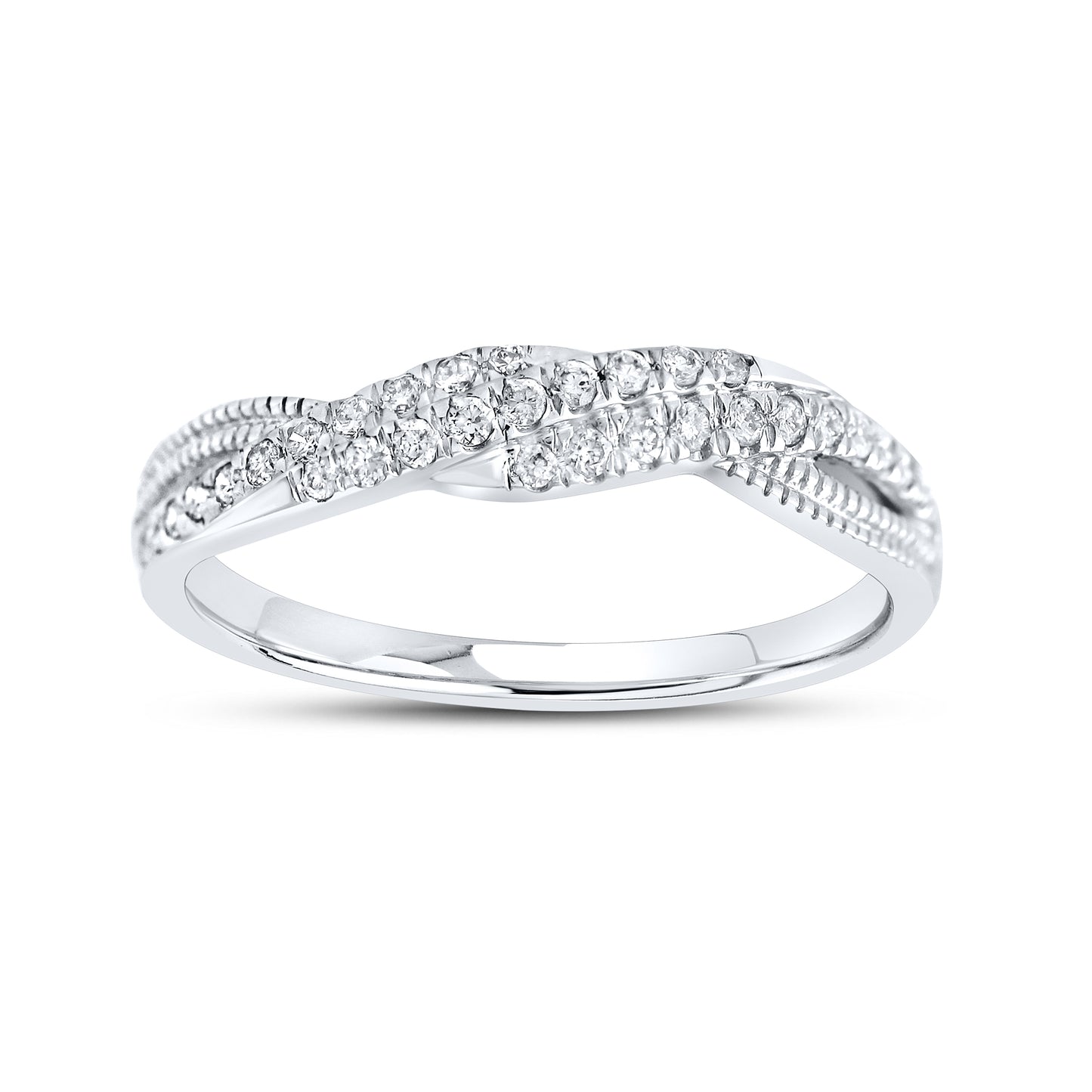 10kt White Gold 0.20 CTW Natural Diamond Ladies Band
