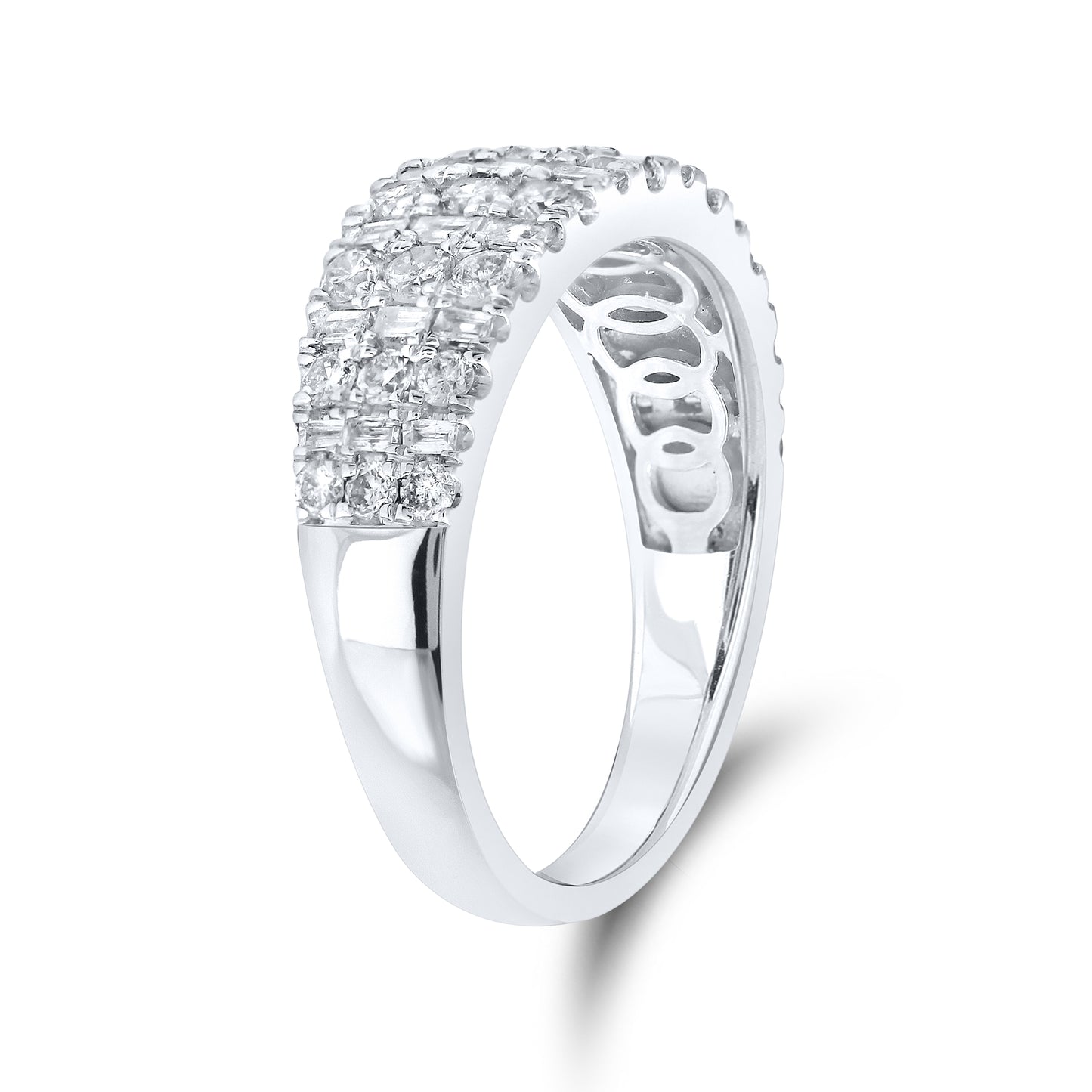14kt White Gold 1 CTW Natural Diamond Band