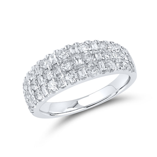 14kt White Gold 1 CTW Natural Diamond Band