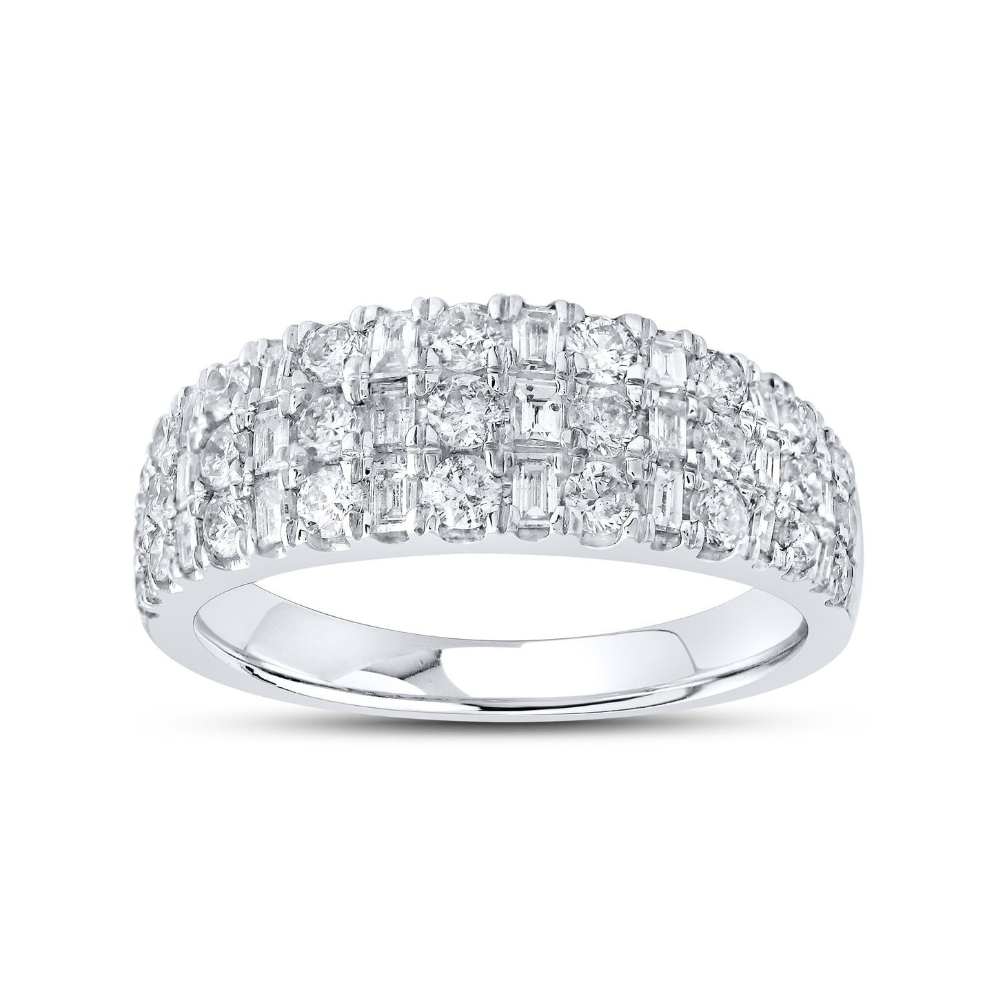 14kt White Gold 1 CTW Natural Diamond Band