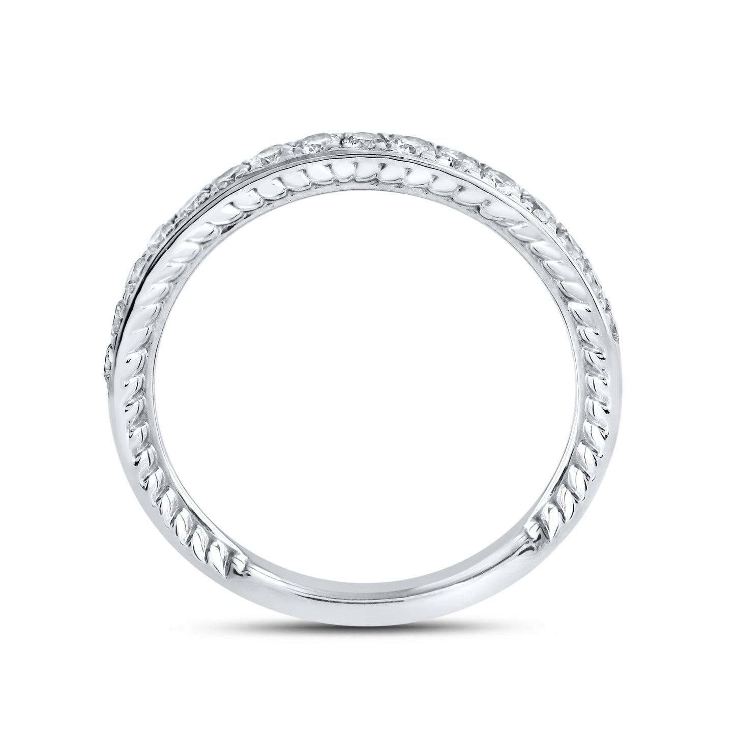 10kt White Gold 0.40 CTW Natural Diamond Band