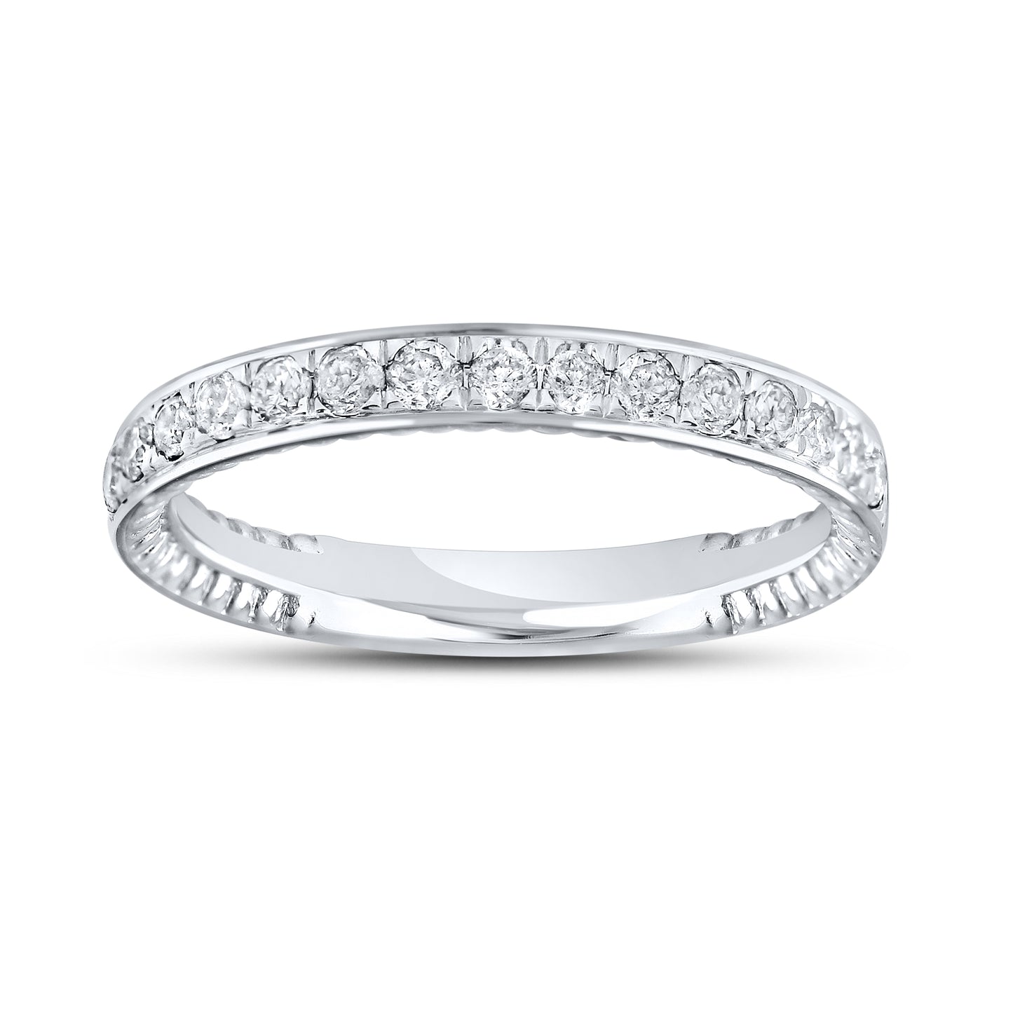 10kt White Gold 0.40 CTW Natural Diamond Band