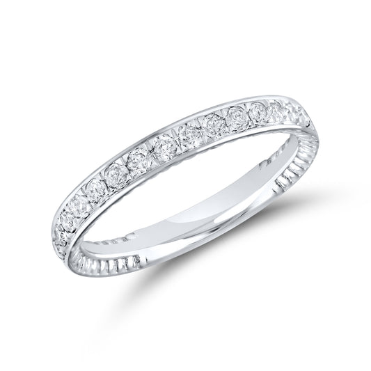 10kt White Gold 0.40 CTW Natural Diamond Band