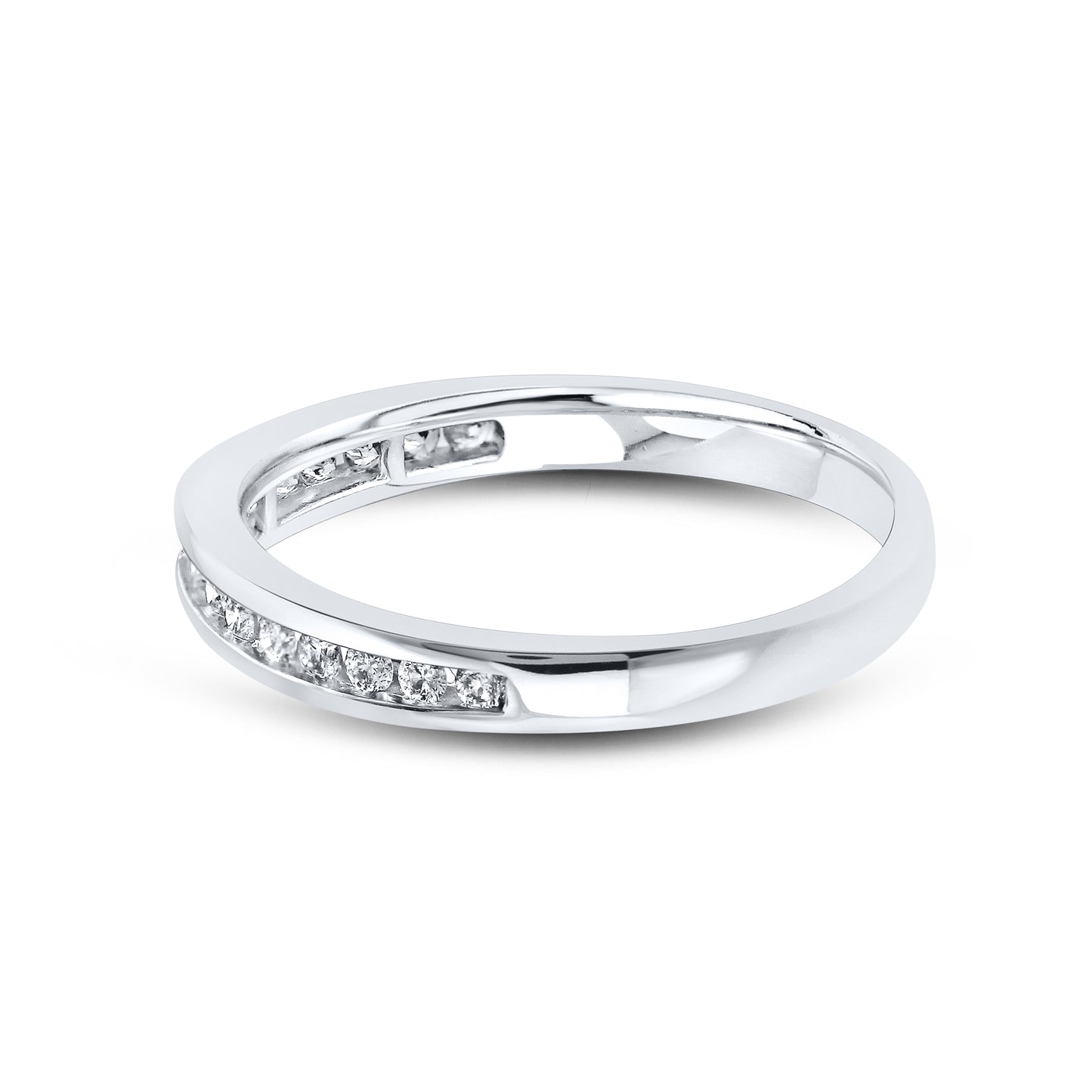 10kt White Gold  1/4 CTW Natural Diamond Band