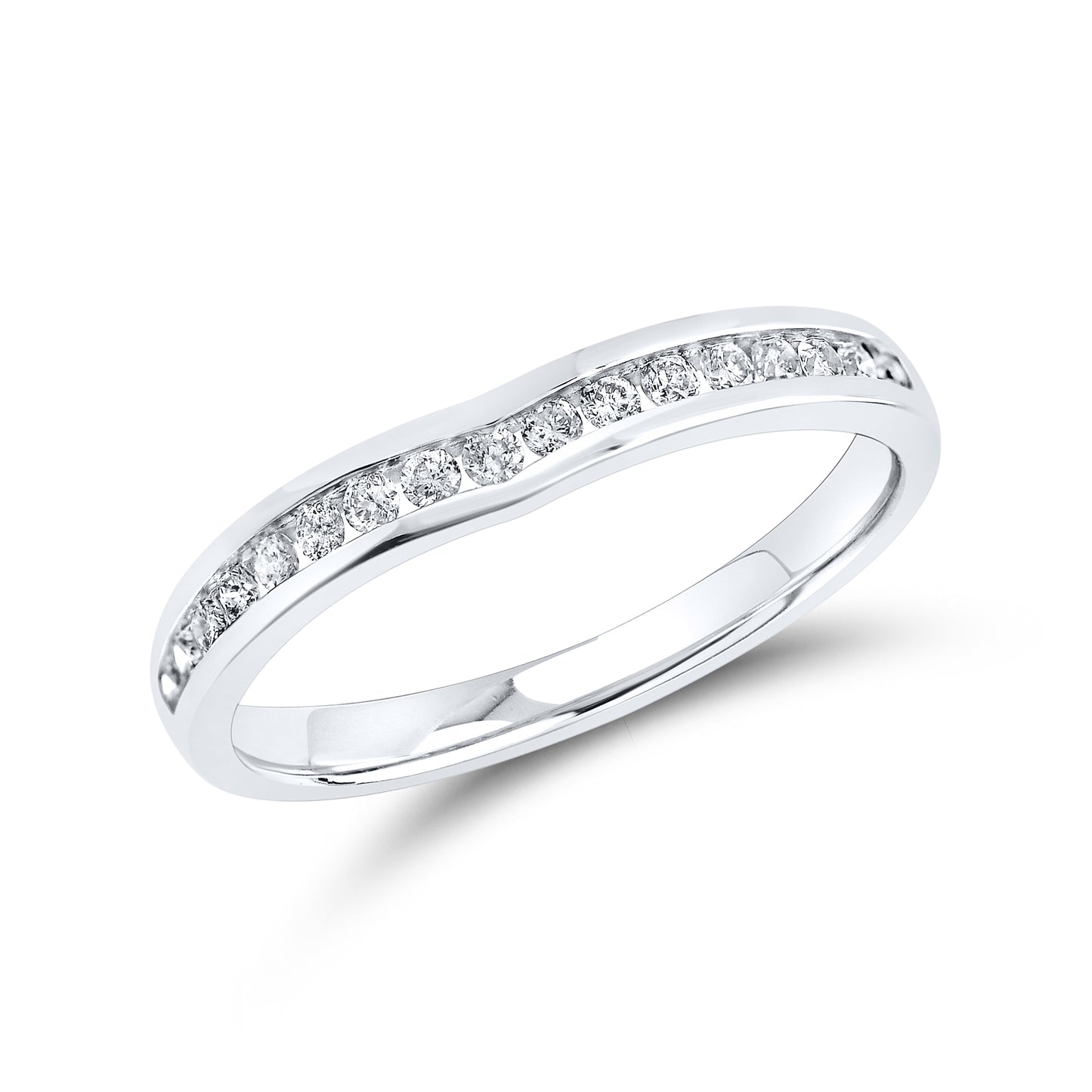 10kt White Gold  1/4 CTW Natural Diamond Band