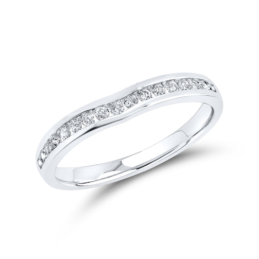 10kt White Gold  1/4 CTW Natural Diamond Band