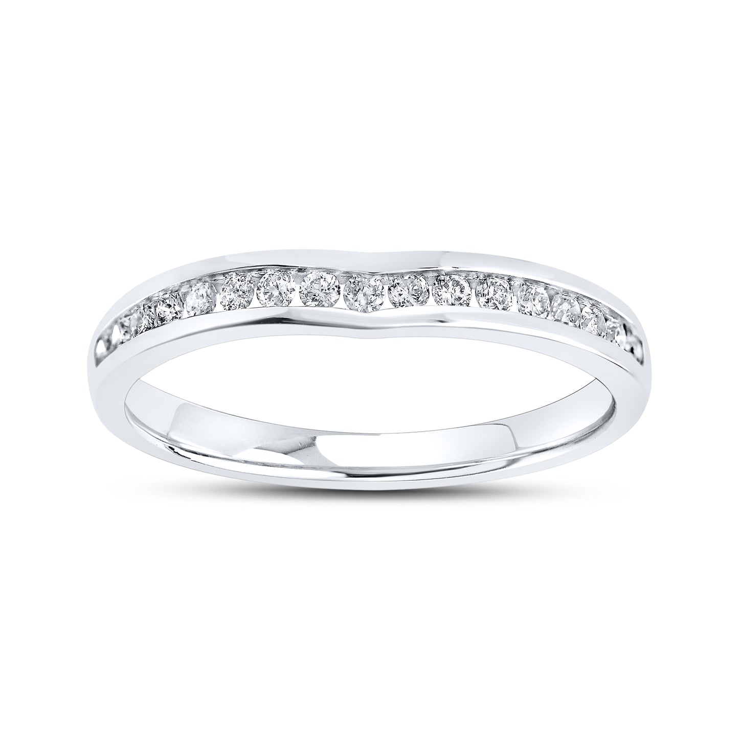 10kt White Gold  1/4 CTW Natural Diamond Band