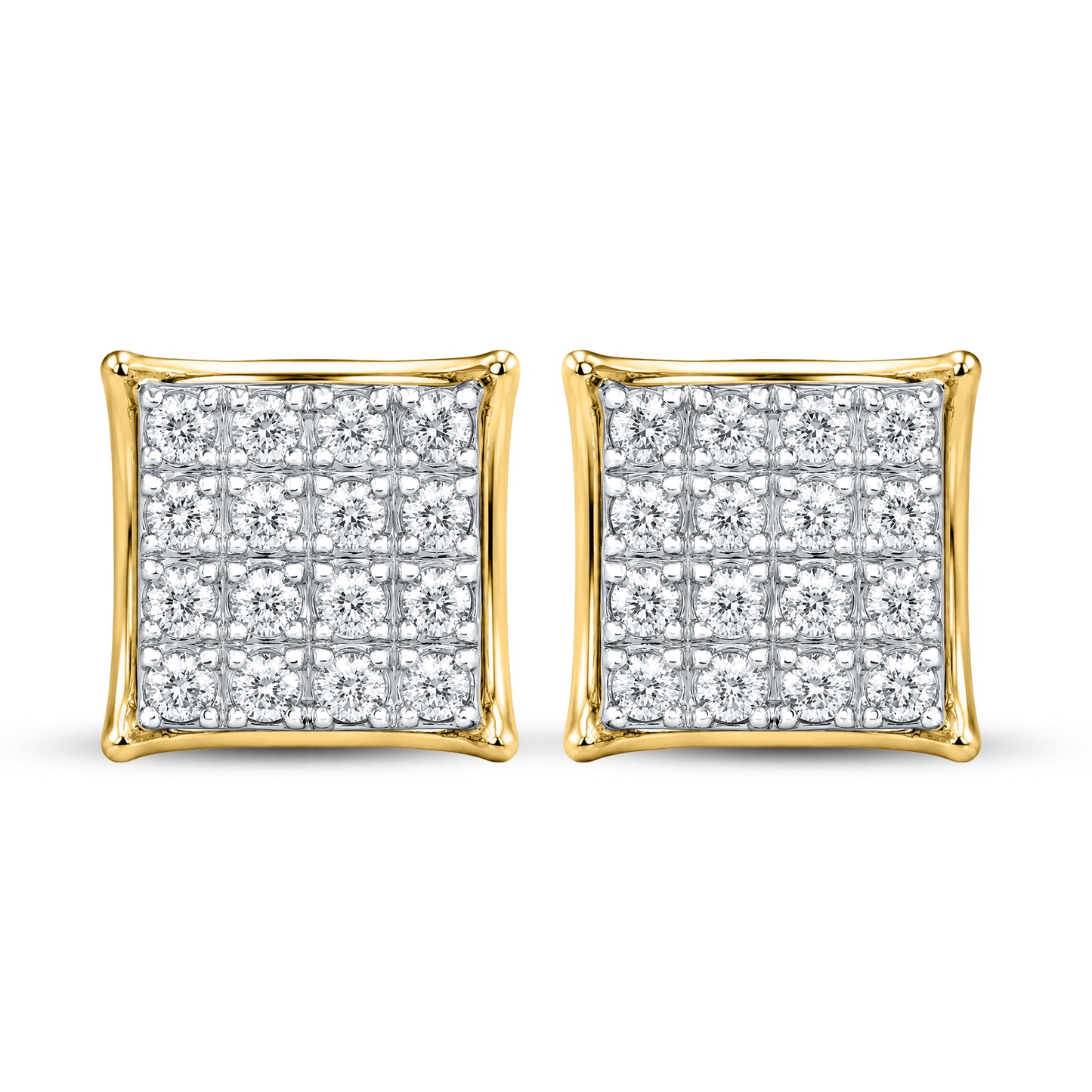 10kt Yellow Gold 1 CTW Natural Diamond Earrings