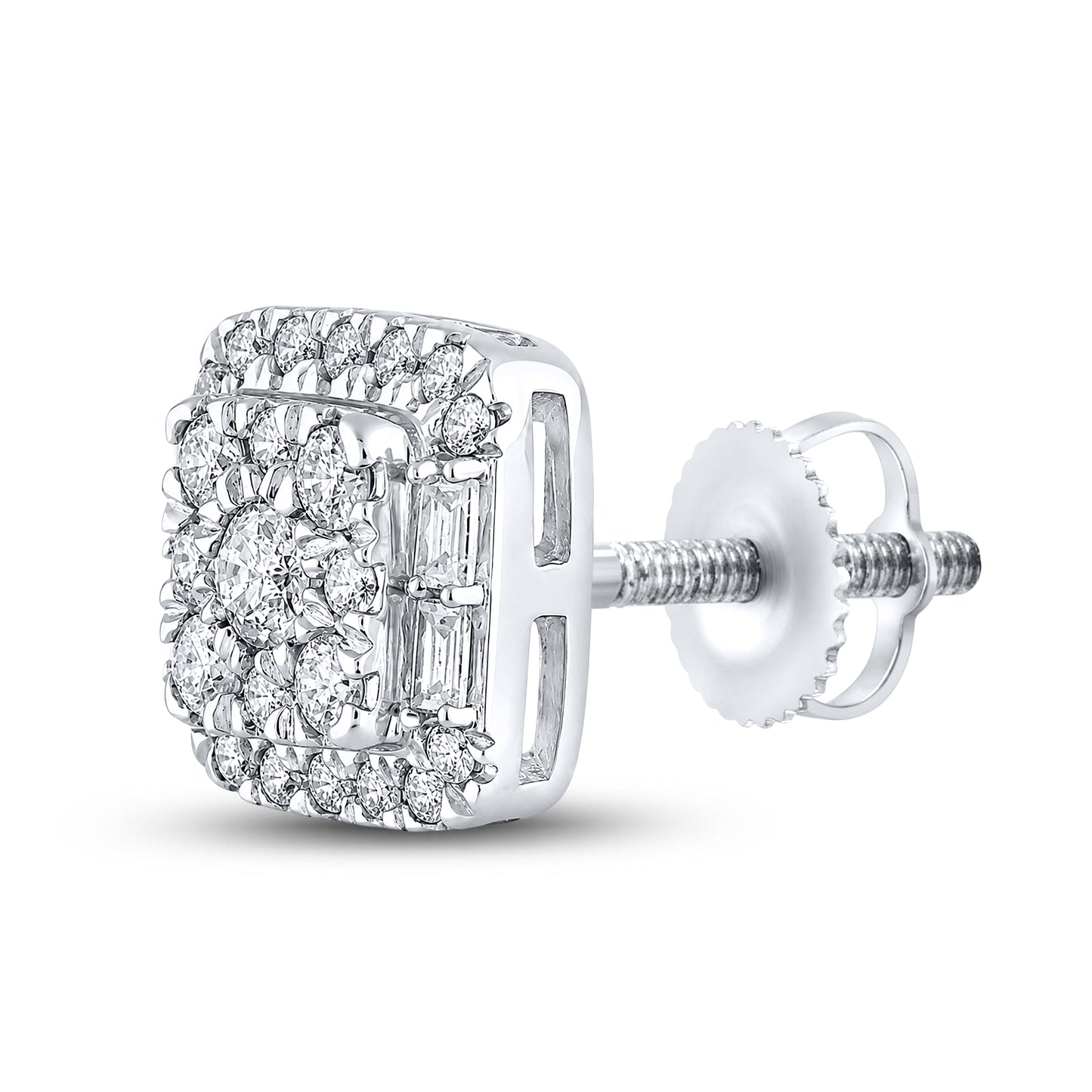 10kt White Gold 0.50 CTW Natural Diamond Earrings