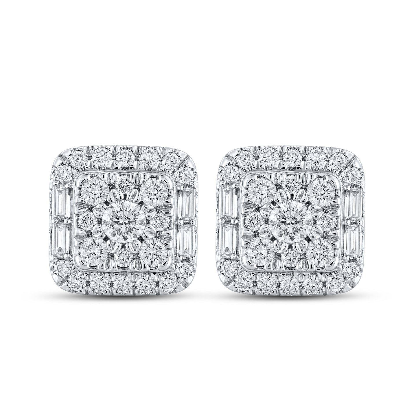 10kt White Gold 0.50 CTW Natural Diamond Earrings