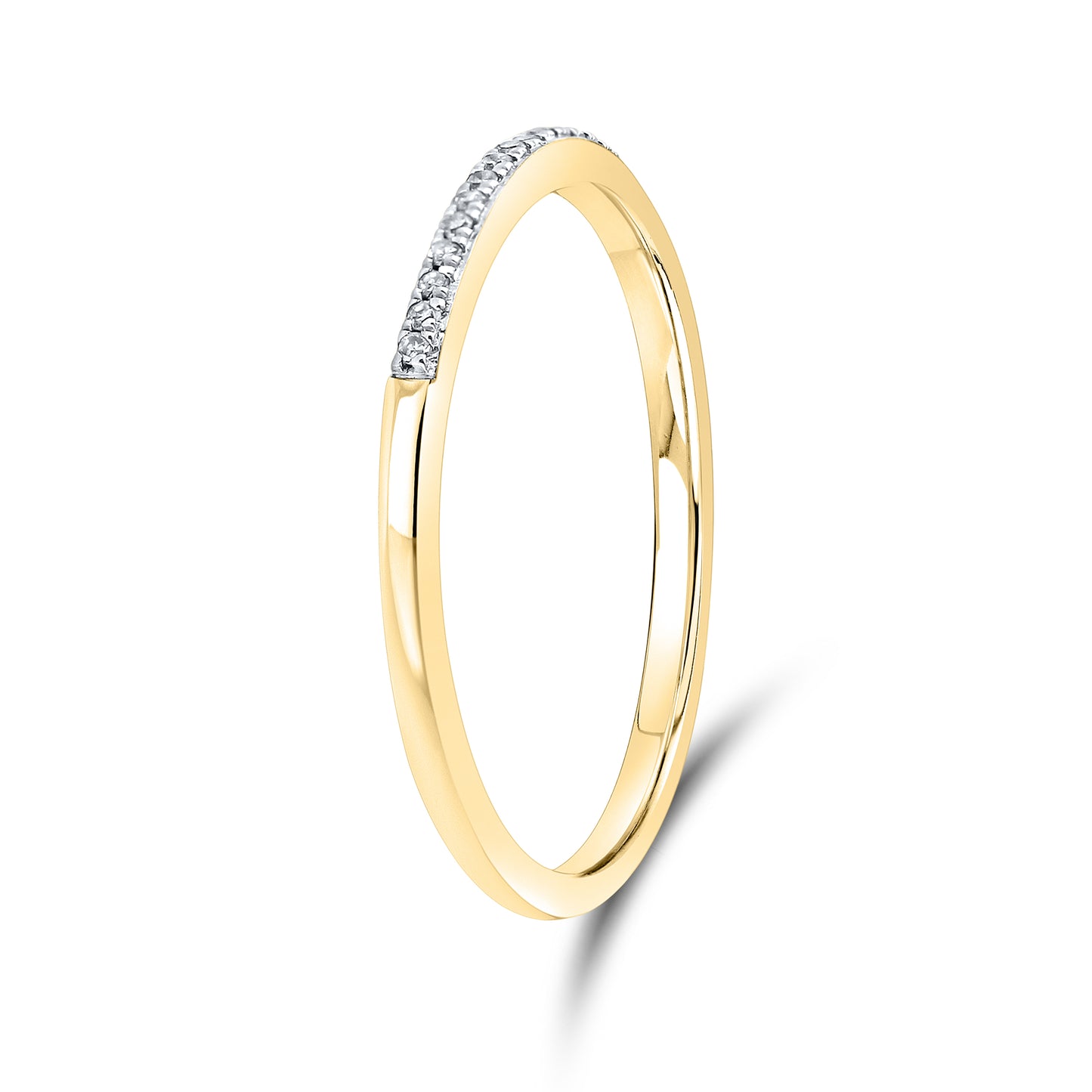 10kt Yellow Gold 0.08 CTW Natural Diamond Band
