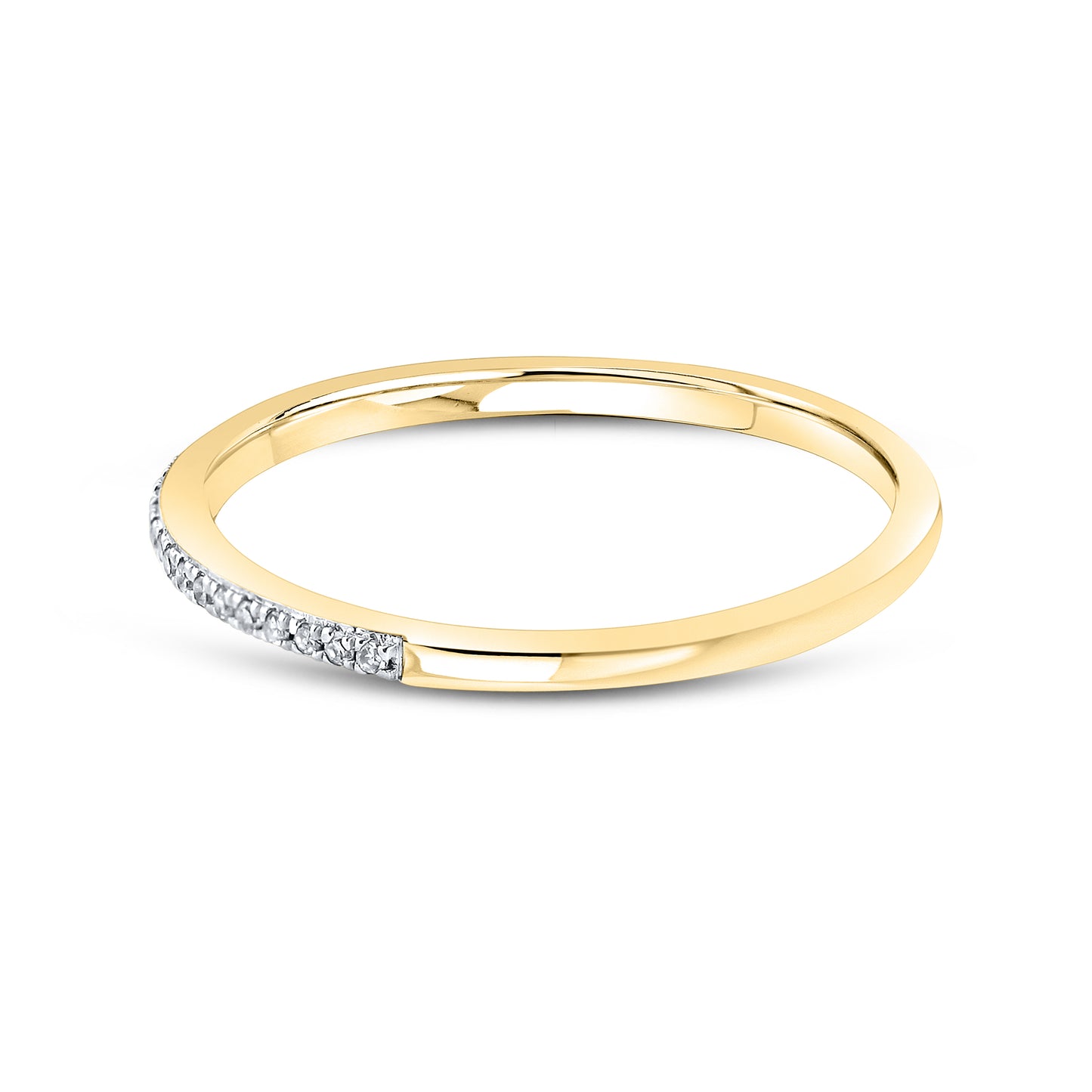 10kt Yellow Gold 0.08 CTW Natural Diamond Band