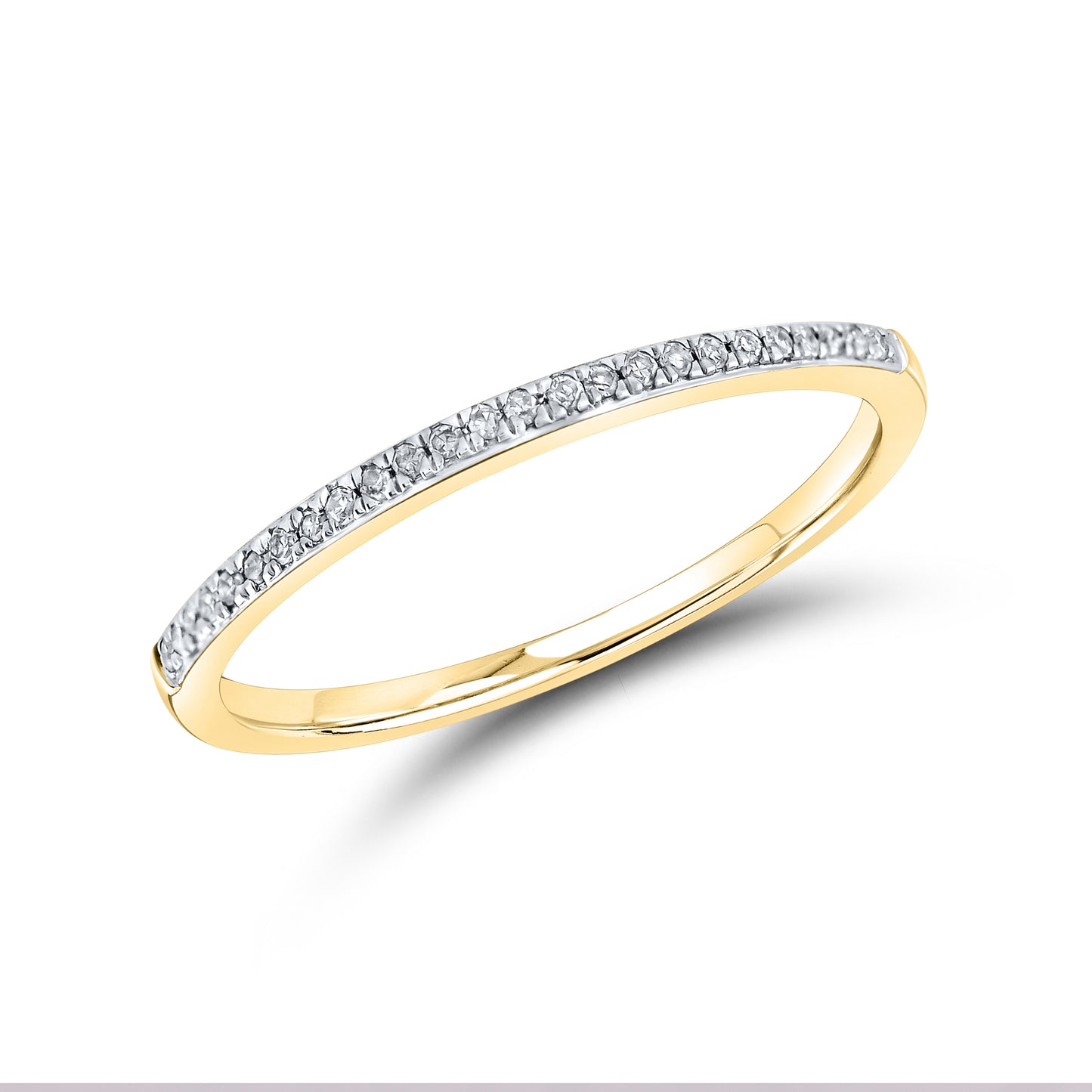 10kt Yellow Gold 0.08 CTW Natural Diamond Band