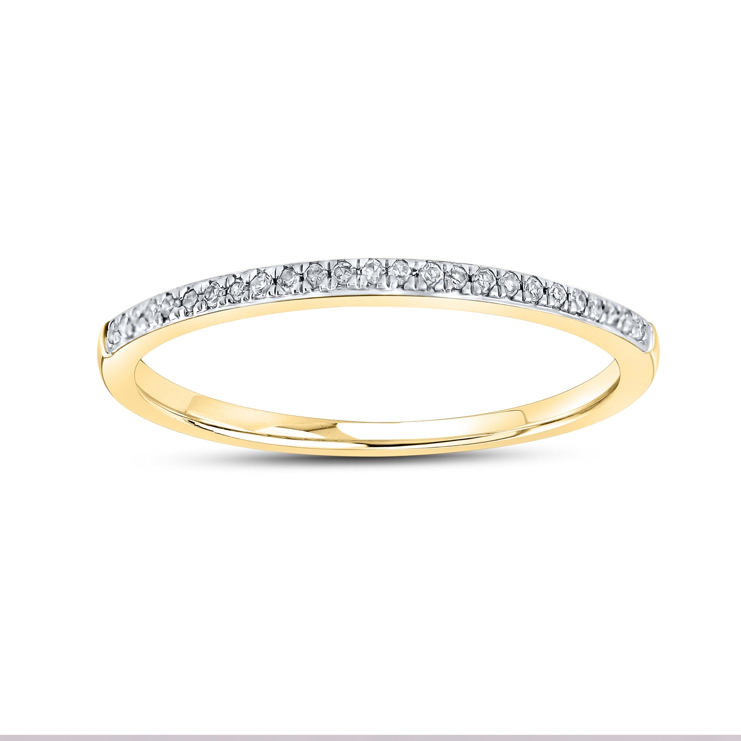 10kt Yellow Gold 0.08 CTW Natural Diamond Band