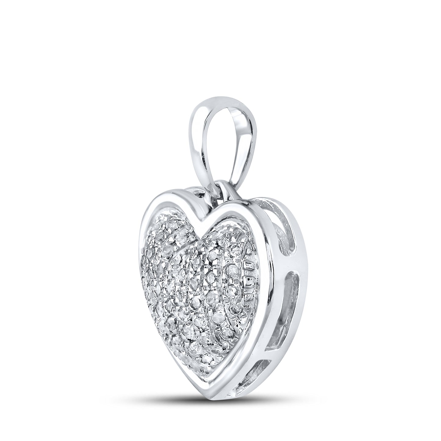 10kt White Gold 0.15 CTW Diamond Pendant With 10kt Chain